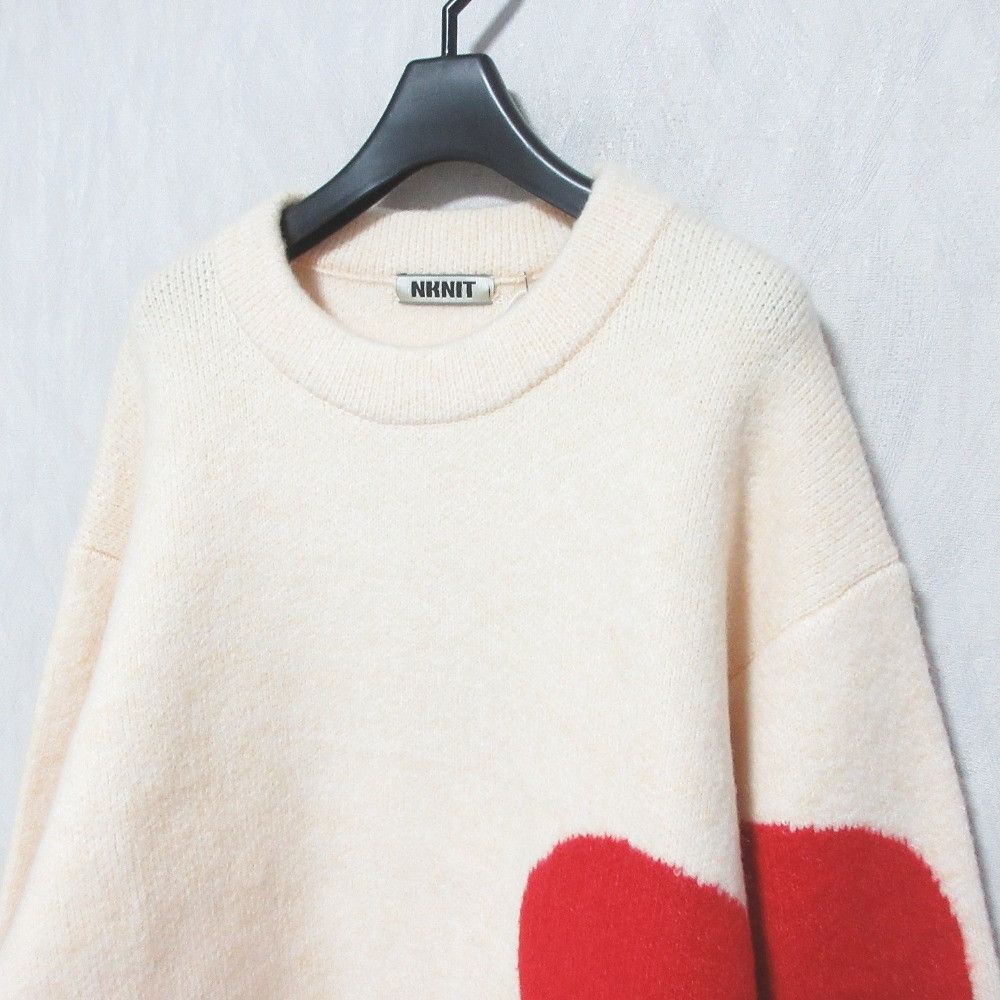 Other Other NKNIT Heart Pattern Knit Sweater Textile Tops NKNIT23AW-N36 DUTY FREE for USA Size ONE SIZE - 3 Thumbnail