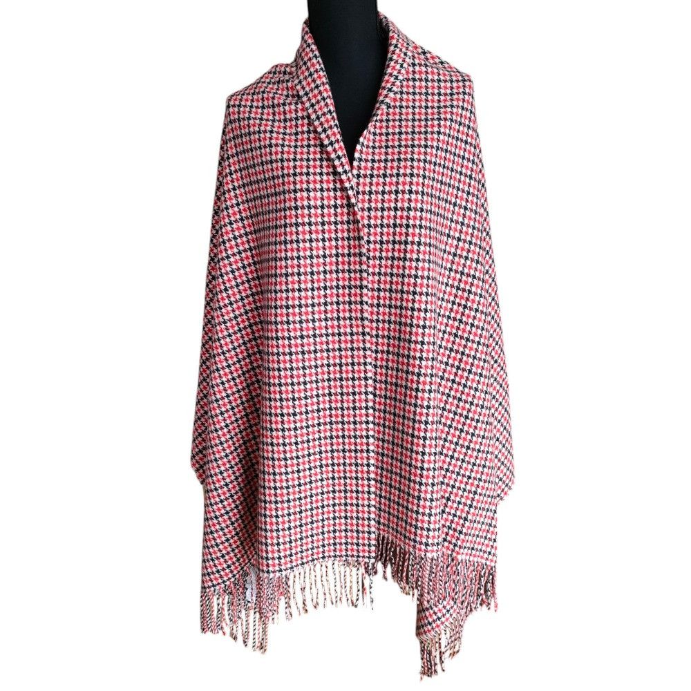 Other Other Joshua Ellis Cashmere Houndstooth Fringe Scarf Textile Scarf DUTY FREE for USA Size ONE SIZE - 5 Thumbnail