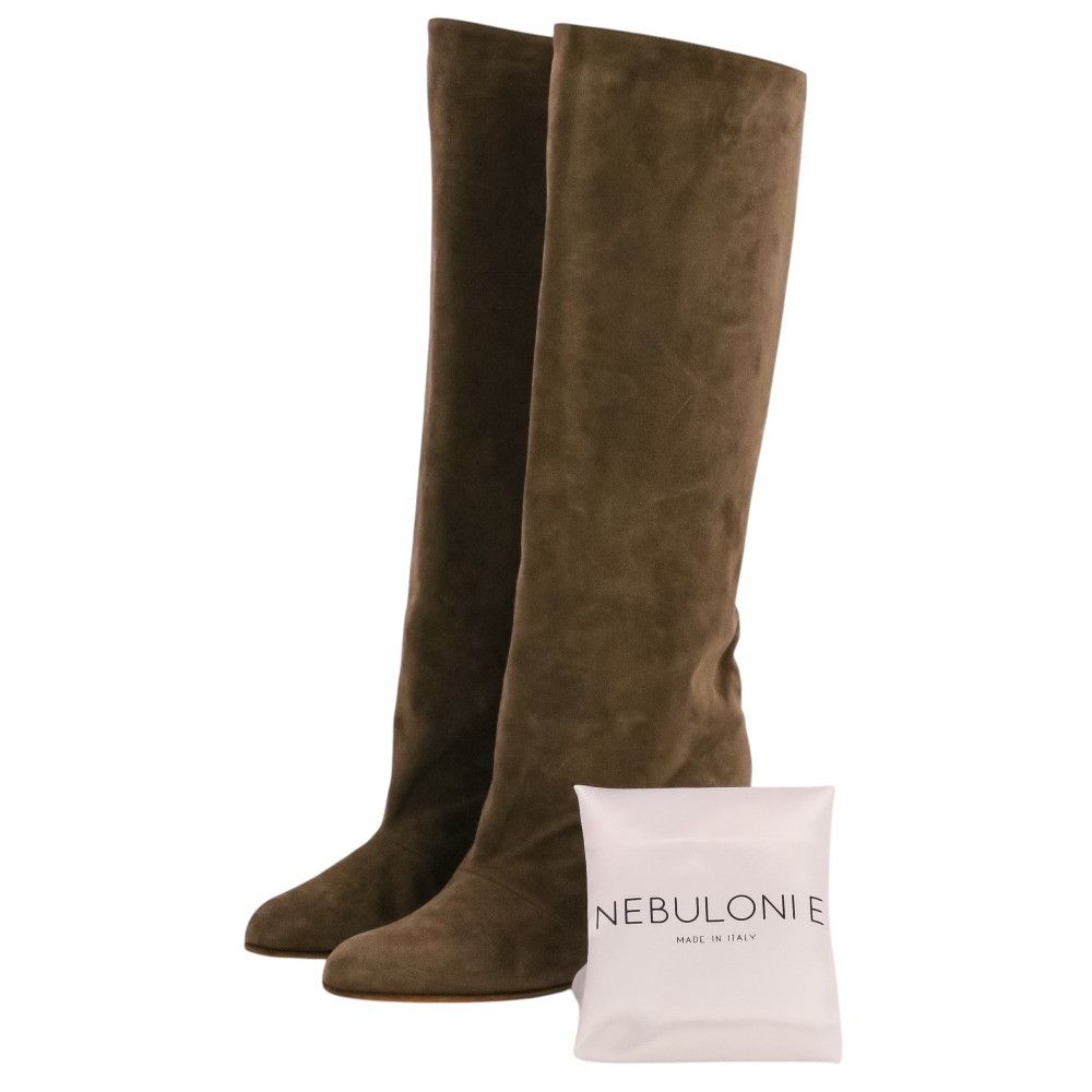 Other Other NEBULONI E Suede Long Boots Leather Shoes DUTY FREE for USA Size ONE SIZE - 12 Thumbnail