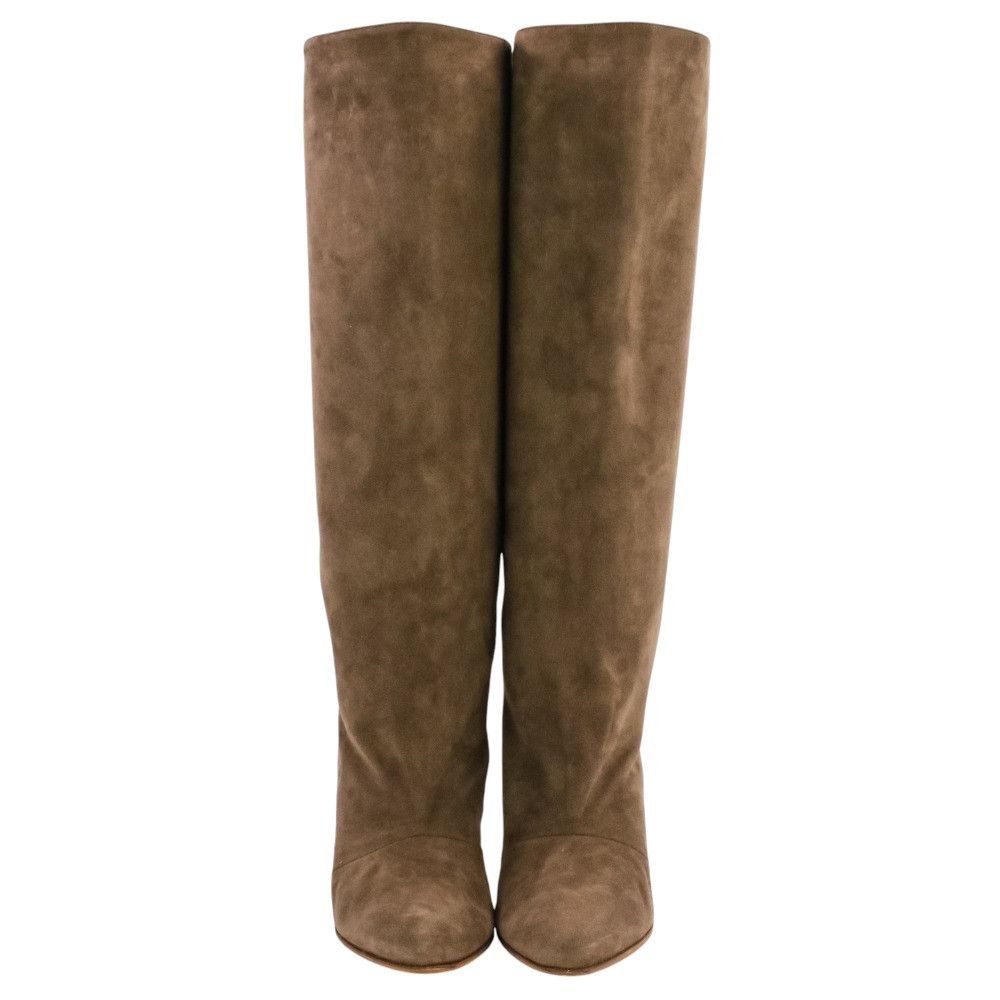Other Other NEBULONI E Suede Long Boots Leather Shoes DUTY FREE for USA Size ONE SIZE - 2 Thumbnail