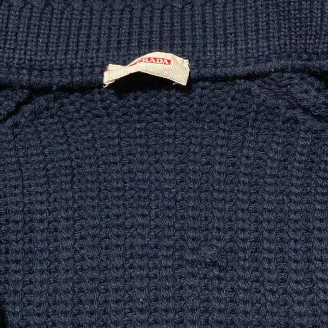 Prada Prada Prada Chunky Knit Double Jacket Textile Outerwear DUTY FREE for USA Size ONE SIZE - 11 Thumbnail