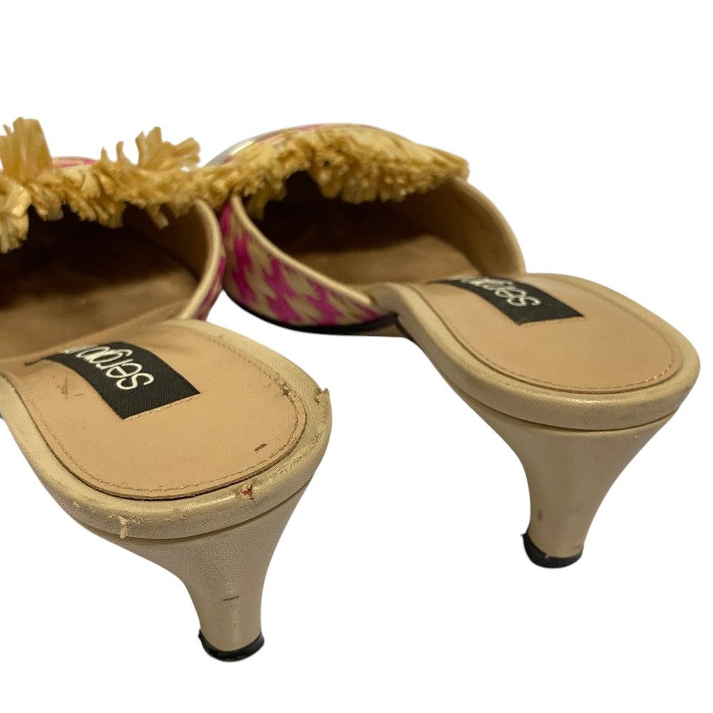 Other Other Sergio Rossi SR1 Raffia Mules Plant-based Shoes DUTY FREE for USA Size ONE SIZE - 11 Thumbnail
