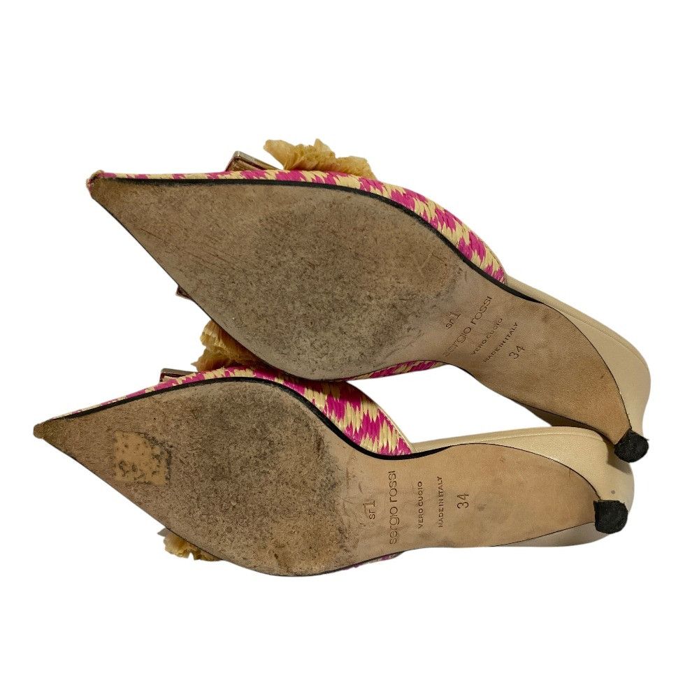 Other Other Sergio Rossi SR1 Raffia Mules Plant-based Shoes DUTY FREE for USA Size ONE SIZE - 4 Thumbnail