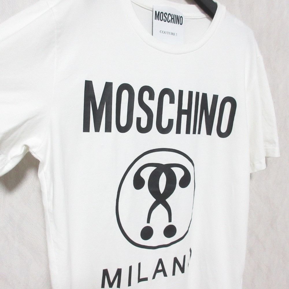 Moschino Moschino MOSCHINO Logo Print Cotton T Shirt Textile T-Shirts 201ZPA07122039 DUTY FREE for USA Size ONE SIZE - 3 Thumbnail
