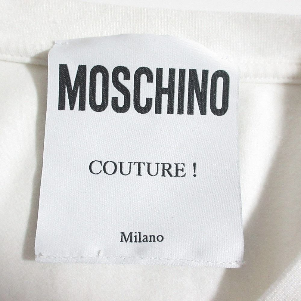 Moschino Moschino MOSCHINO Logo Print Cotton T Shirt Textile T-Shirts 201ZPA07122039 DUTY FREE for USA Size ONE SIZE - 4 Thumbnail