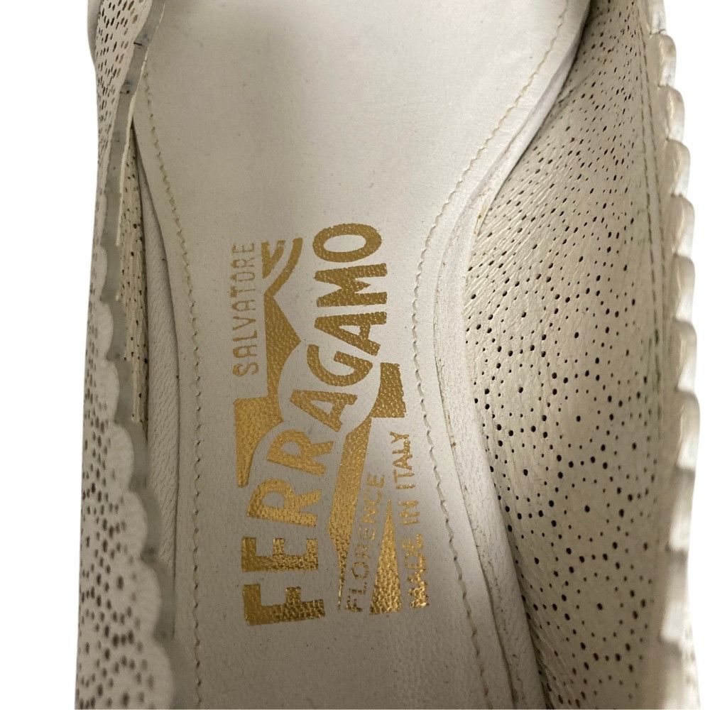 Salvatore Ferragamo Salvatore Ferragamo Salvatore Ferragamo Punching Leather Espadrille Pumps Leather Shoes DUTY FREE for USA Size ONE SIZE - 7 Thumbnail
