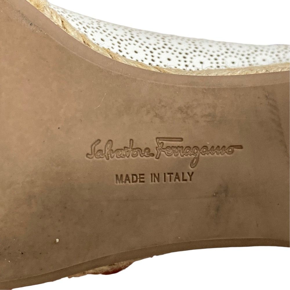 Salvatore Ferragamo Salvatore Ferragamo Salvatore Ferragamo Punching Leather Espadrille Pumps Leather Shoes DUTY FREE for USA Size ONE SIZE - 9 Thumbnail