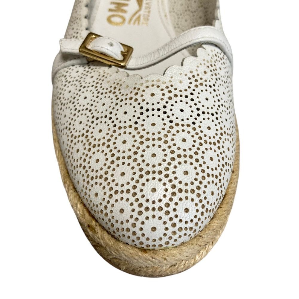 Salvatore Ferragamo Salvatore Ferragamo Salvatore Ferragamo Punching Leather Espadrille Pumps Leather Shoes DUTY FREE for USA Size ONE SIZE - 6 Thumbnail