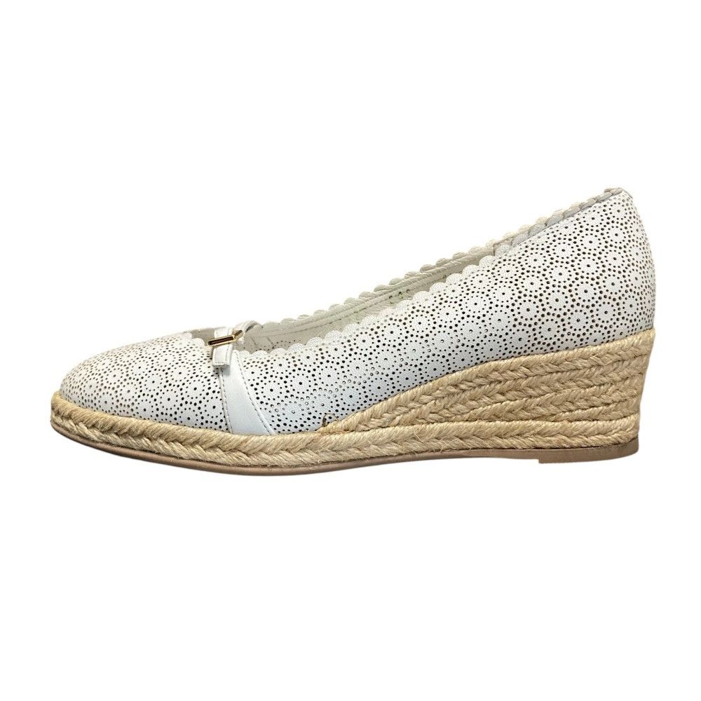 Salvatore Ferragamo Salvatore Ferragamo Salvatore Ferragamo Punching Leather Espadrille Pumps Leather Shoes DUTY FREE for USA Size ONE SIZE - 4 Thumbnail