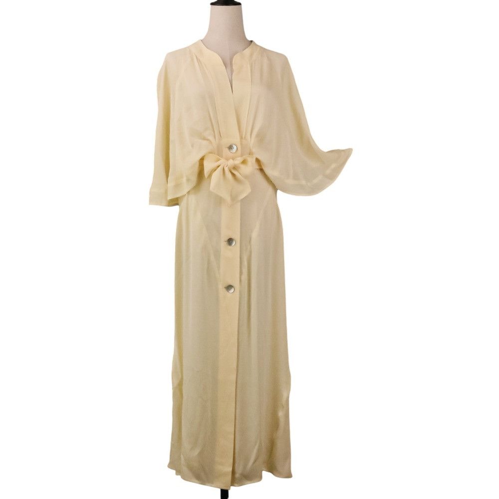 Other Other PHOTOCOPIEU HALVARI CAPE-SLEEVE SHIRT DRESS Silk Dress Textile Dresses DUTY FREE for USA Size ONE SIZE - 2 Thumbnail