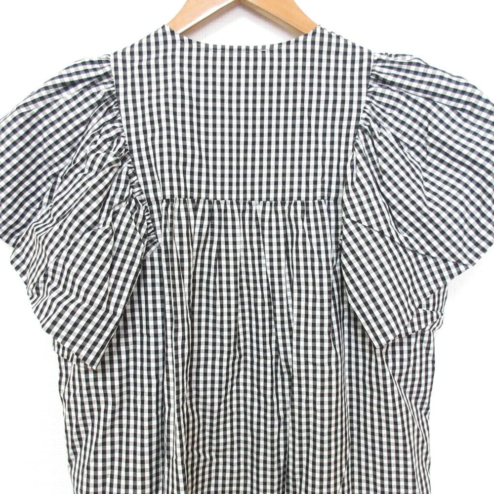 Other Other yori Gingham Balloon Sleeve Blouse Textile Tops YR2221-062SM DUTY FREE for USA Size ONE SIZE - 3 Thumbnail