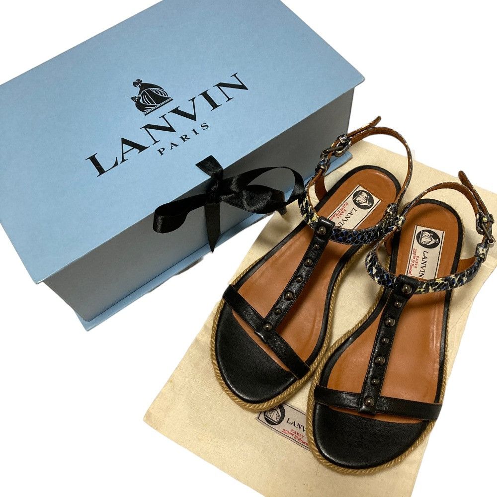 Lanvin Lanvin Lanvin Espadrille Stud Sandals Textile Shoes DUTY FREE for USA Size ONE SIZE - 7 Thumbnail