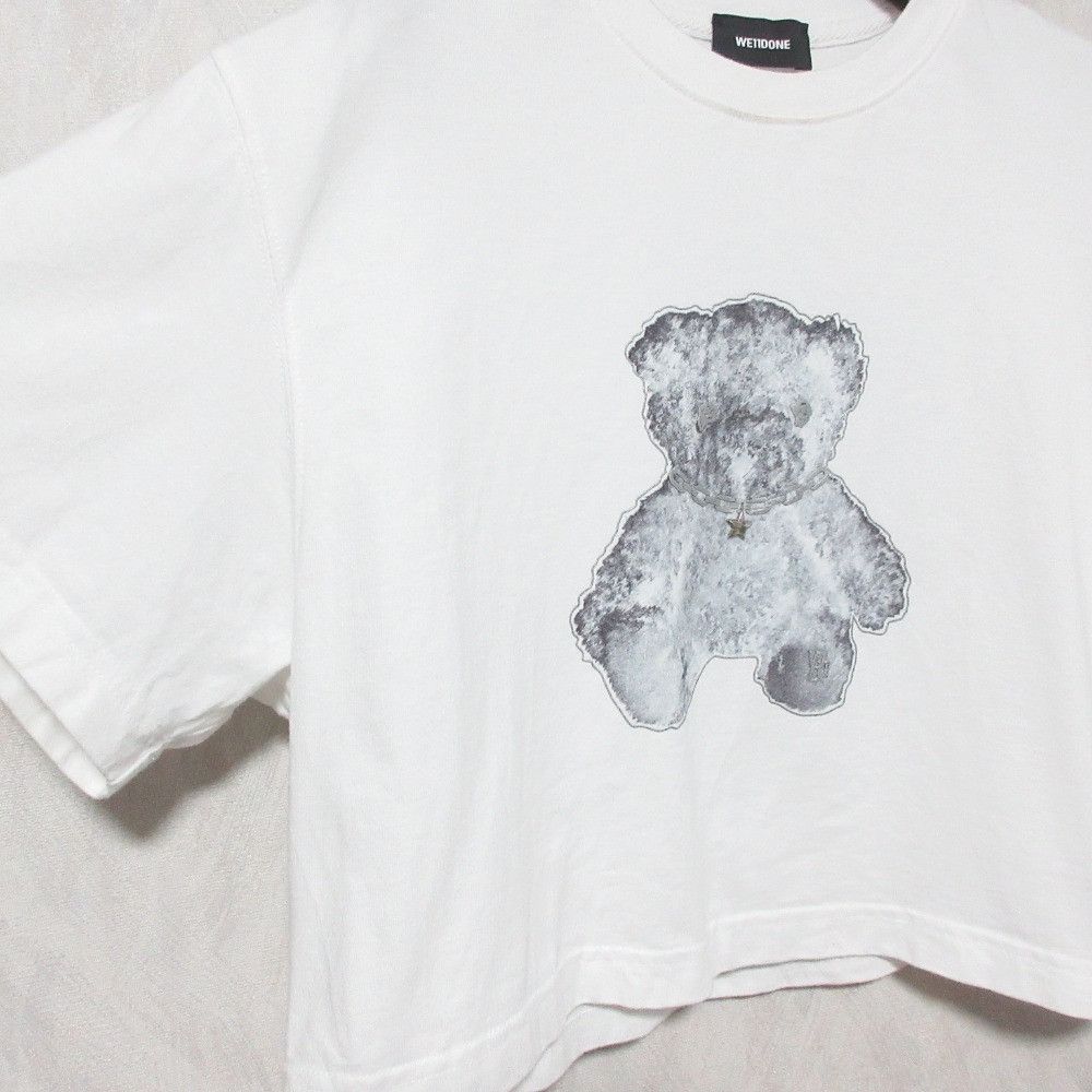 Other Other WE11DONE Cropped Cotton T Shirt Textile T-Shirts WD-TT1-25-779-W-WH DUTY FREE for USA Size ONE SIZE - 3 Thumbnail