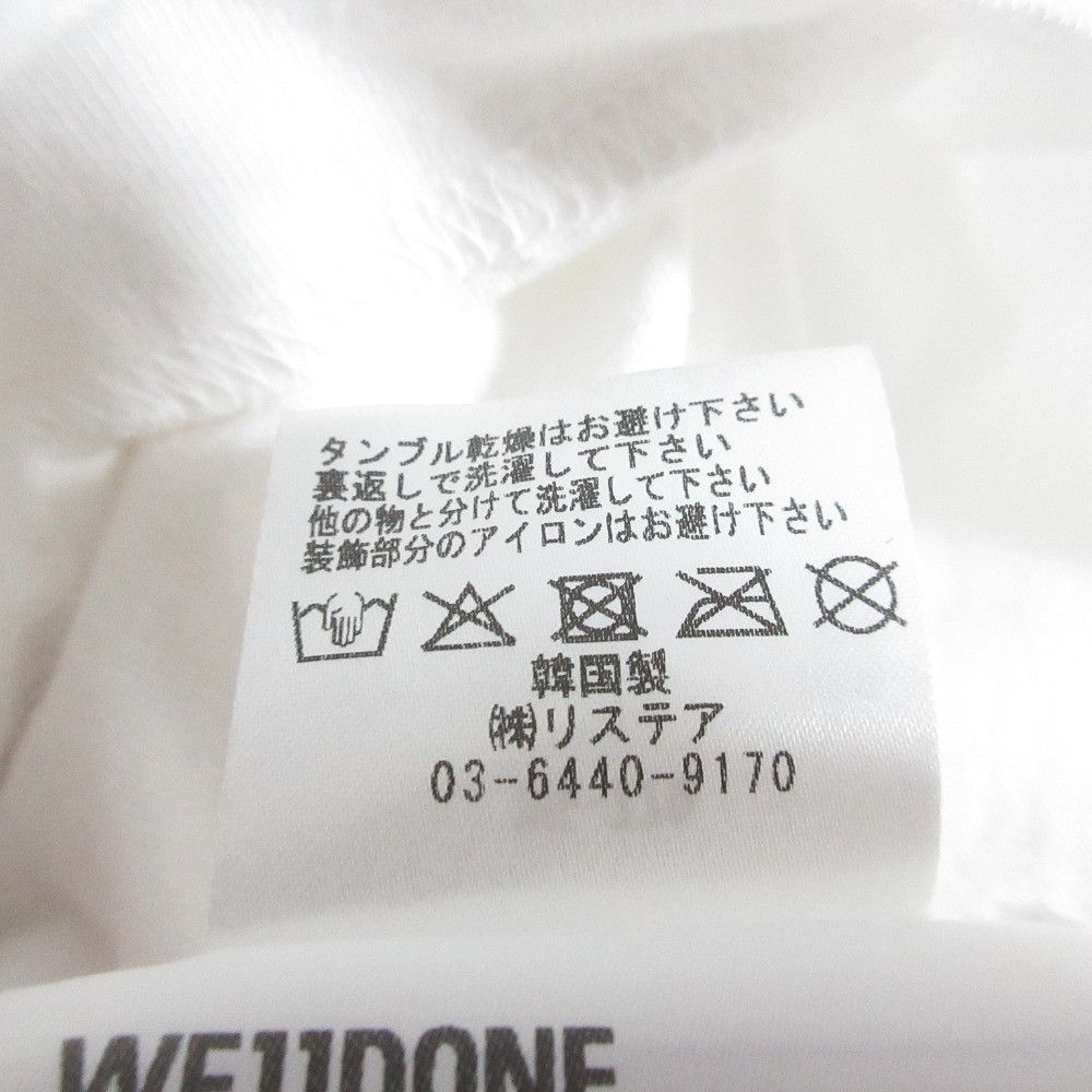 Other Other WE11DONE Cropped Cotton T Shirt Textile T-Shirts WD-TT1-25-779-W-WH DUTY FREE for USA Size ONE SIZE - 8 Thumbnail