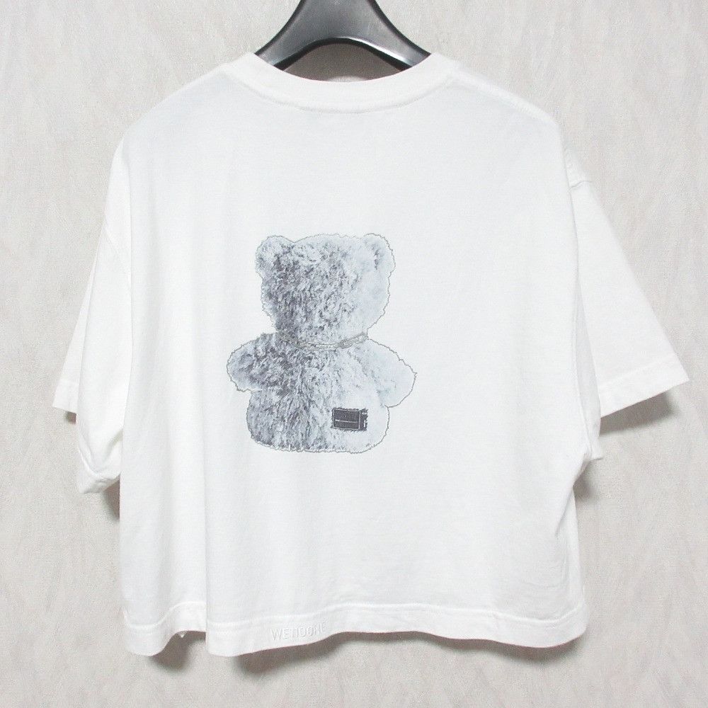 Other Other WE11DONE Cropped Cotton T Shirt Textile T-Shirts WD-TT1-25-779-W-WH DUTY FREE for USA Size ONE SIZE - 2 Thumbnail