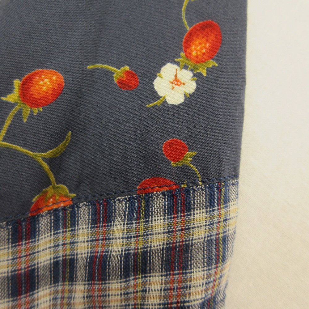 Other Other PINK HOUSE Strawberry Check Patchwork Short Sleeve Shirt Textile Tops DUTY FREE for USA Size ONE SIZE - 3 Thumbnail