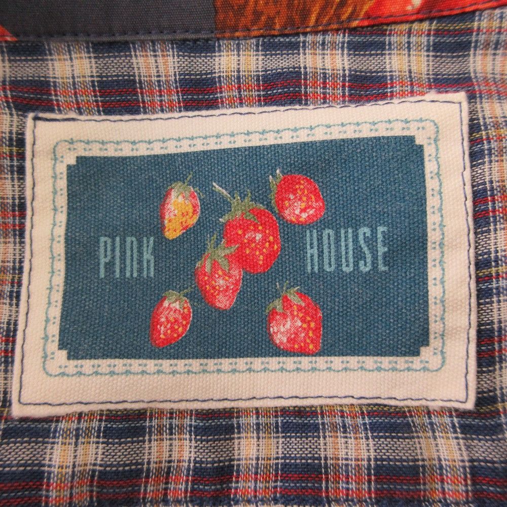 Other Other PINK HOUSE Strawberry Check Patchwork Short Sleeve Shirt Textile Tops DUTY FREE for USA Size ONE SIZE - 4 Thumbnail