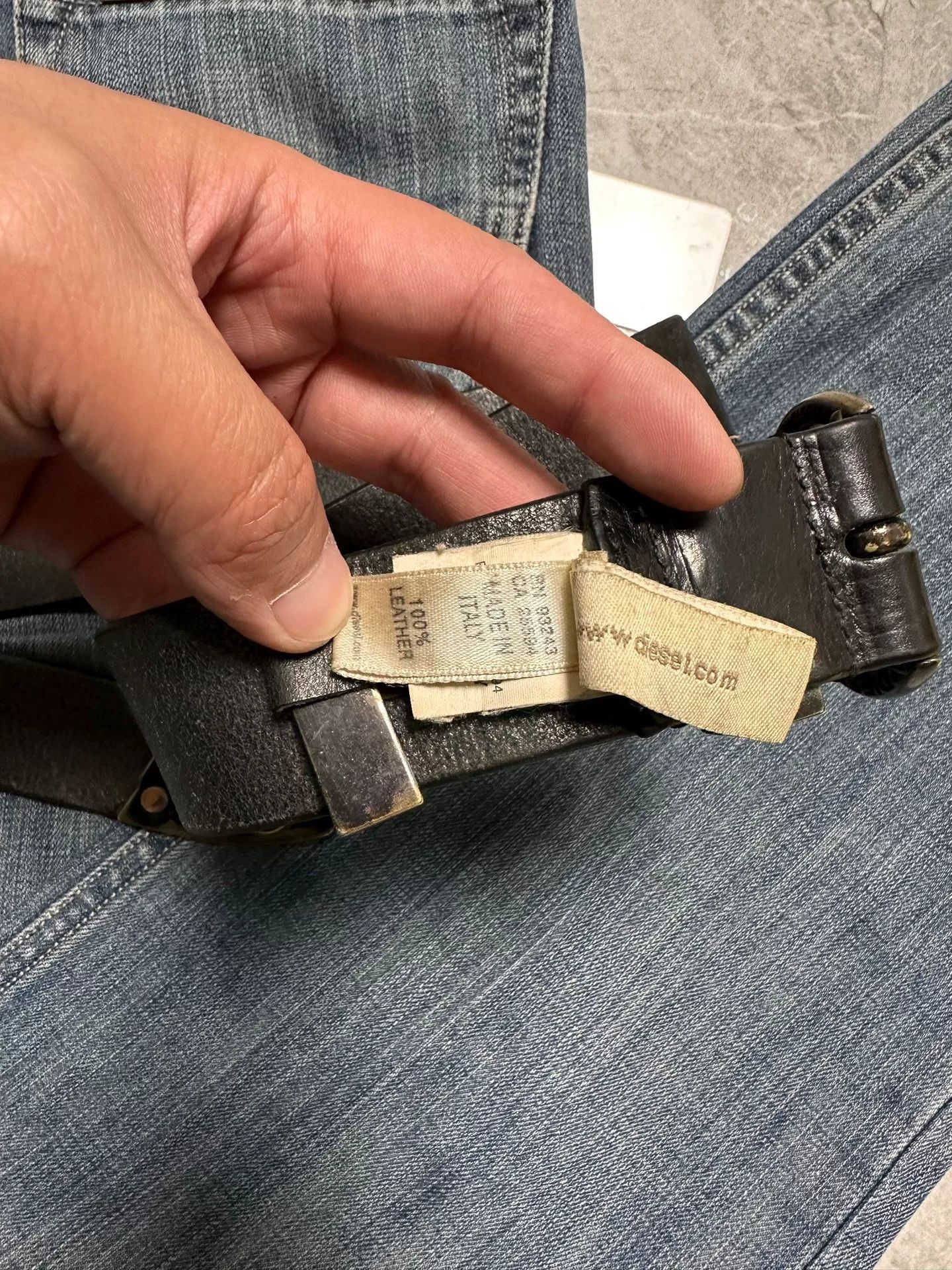 Diesel Vintage Diesel Made in Italy Leather Belt Size ONE SIZE - 9 Thumbnail