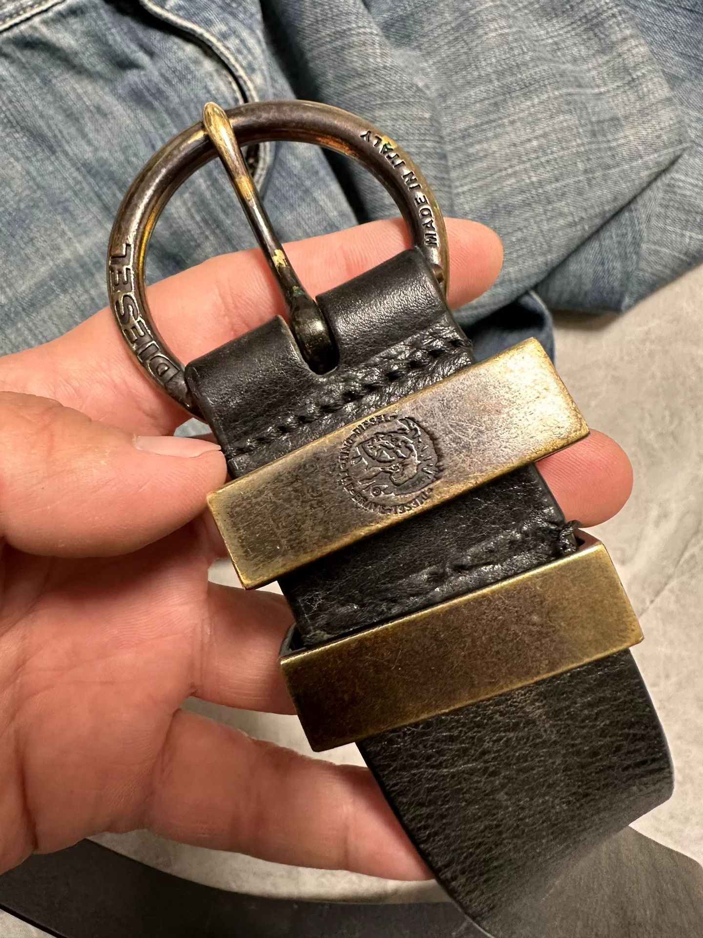 Diesel Vintage Diesel Made in Italy Leather Belt Size ONE SIZE - 3 Thumbnail