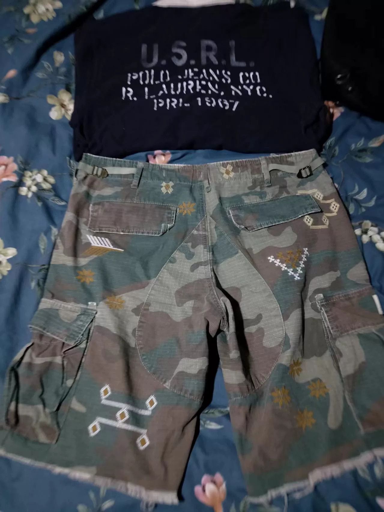 RRL Ralph Lauren Ralph Lauren Duck Camo Cargo Shorts Size US 34 / EU 50 - 4 Thumbnail