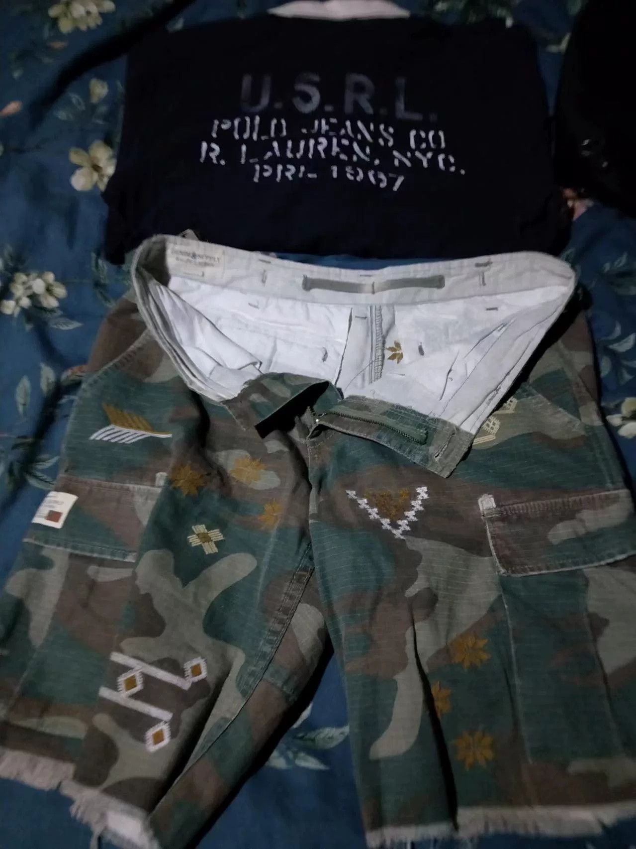 RRL Ralph Lauren Ralph Lauren Duck Camo Cargo Shorts Size US 34 / EU 50 - 3 Thumbnail