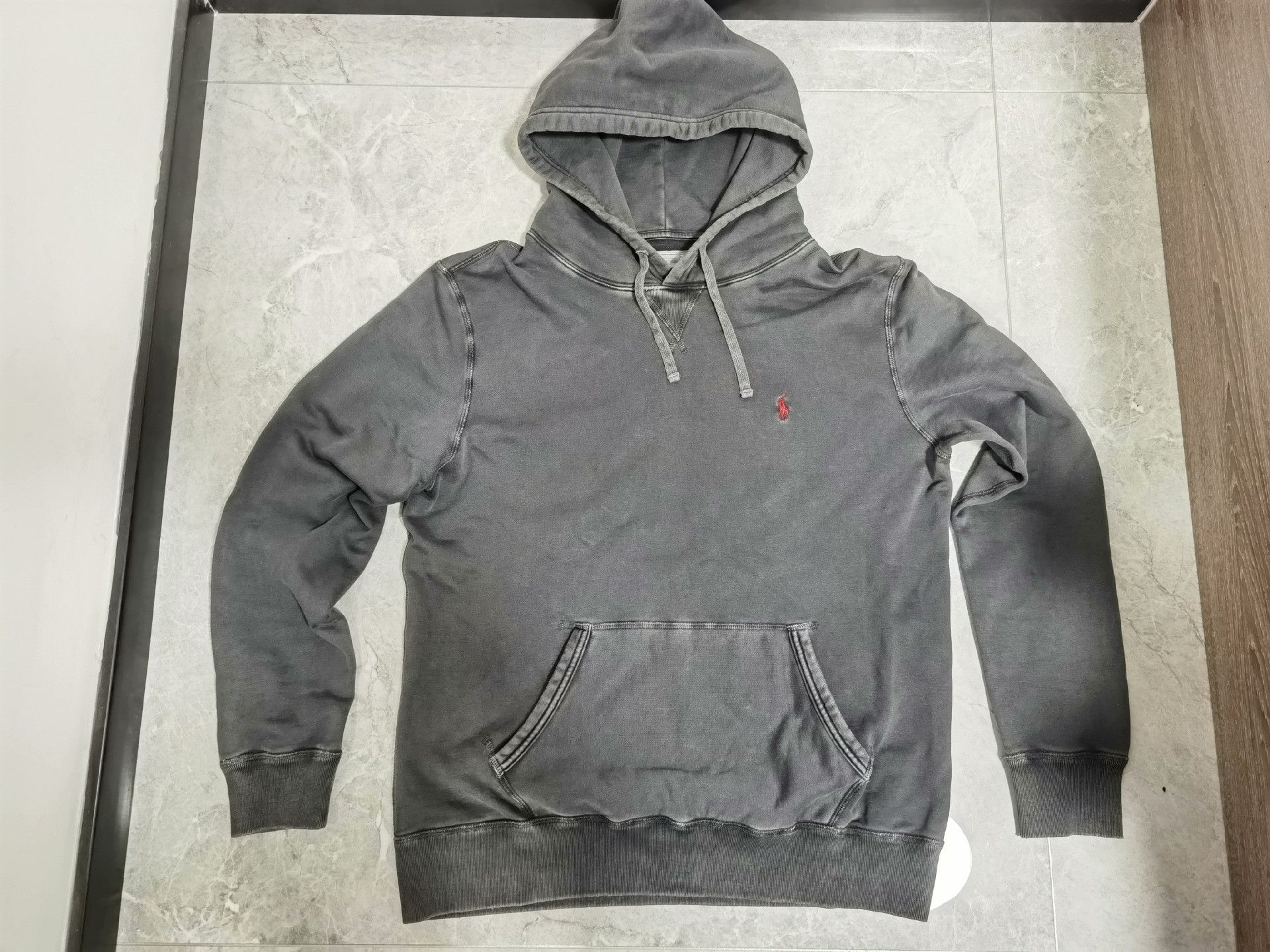 RRL Ralph Lauren Ralph Lauren Distressed Charcoal Black Hoodie Size US M / EU 48-50 / 2 - 2 Thumbnail
