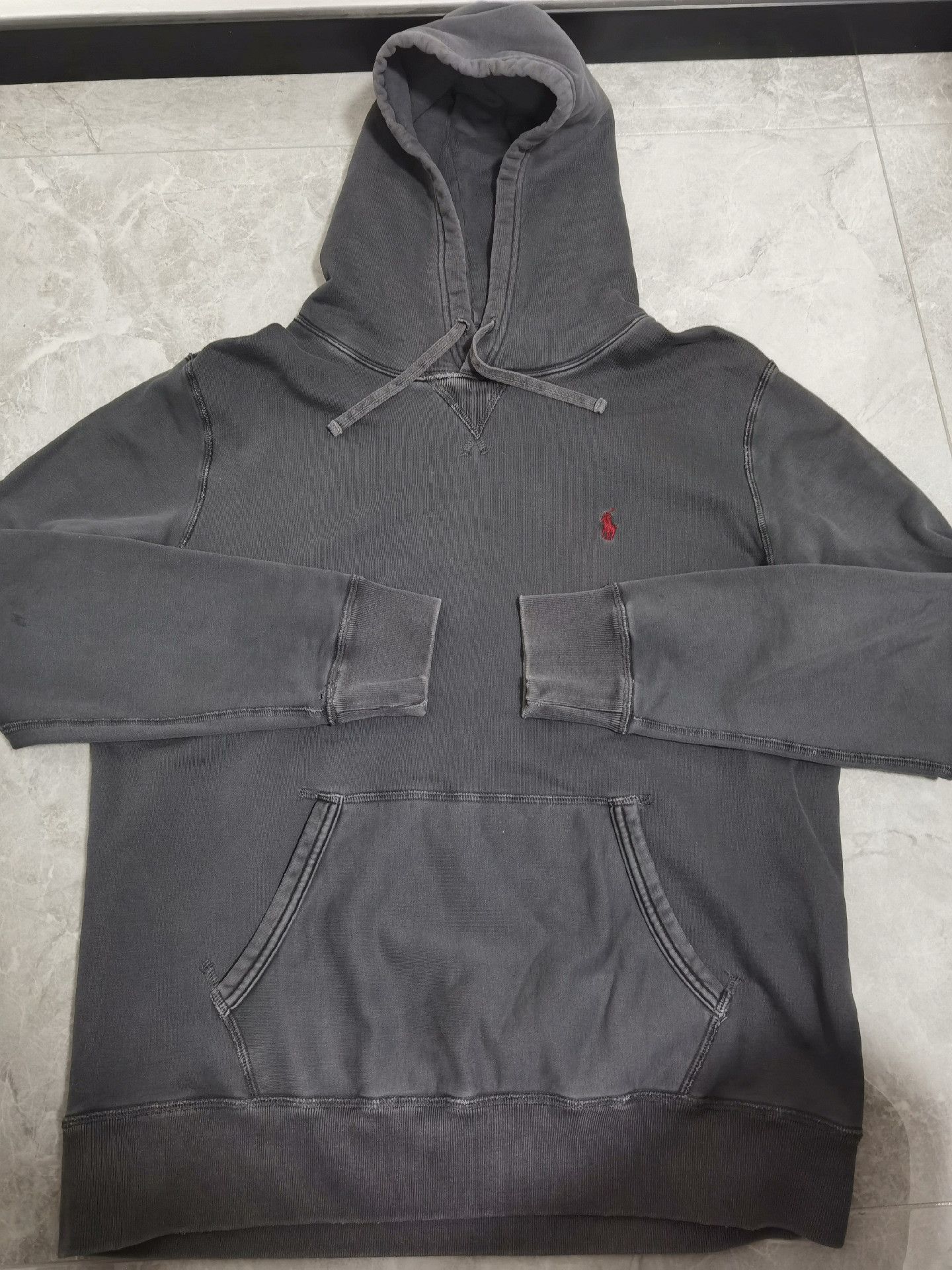 RRL Ralph Lauren Ralph Lauren Distressed Charcoal Black Hoodie Size US M / EU 48-50 / 2 - 6 Thumbnail