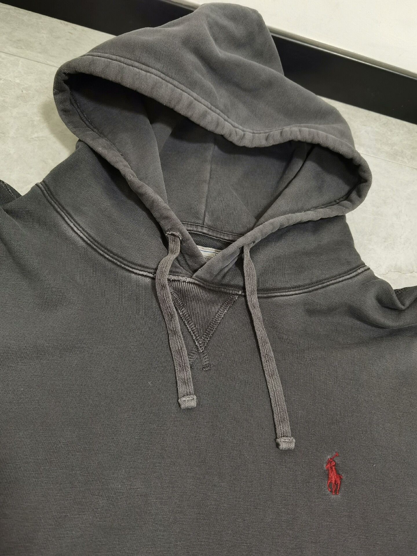 RRL Ralph Lauren Ralph Lauren Distressed Charcoal Black Hoodie Size US M / EU 48-50 / 2 - 3 Thumbnail