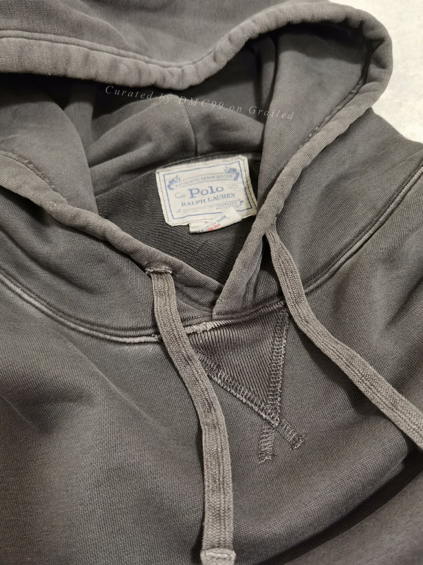 RRL Ralph Lauren Ralph Lauren Distressed Charcoal Black Hoodie Size US M / EU 48-50 / 2 - 4 Thumbnail