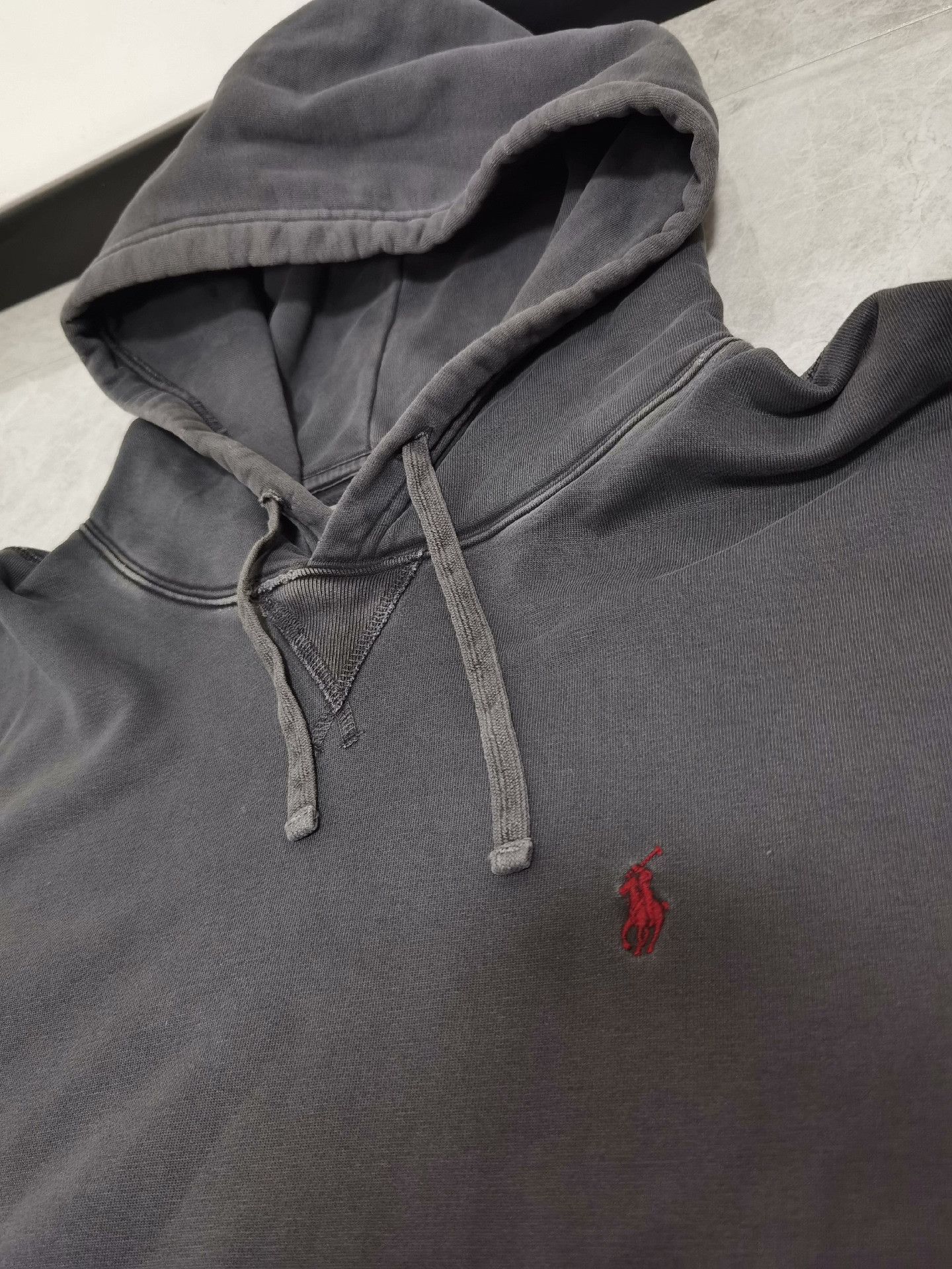 RRL Ralph Lauren Ralph Lauren Distressed Charcoal Black Hoodie Size US M / EU 48-50 / 2 - 8 Thumbnail