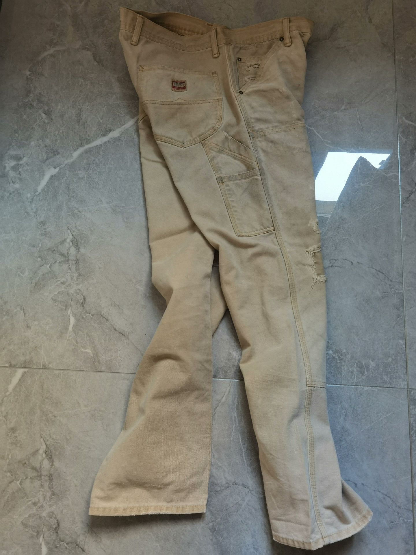 RRL Ralph Lauren Ralph Lauren Extreme Distressed Work Pants Size US 30 / EU 46 - 4 Thumbnail