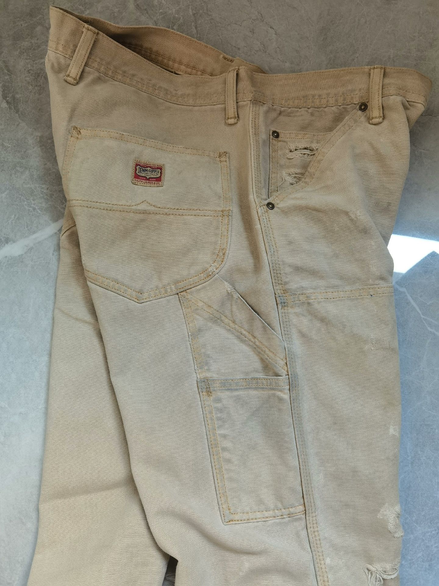 RRL Ralph Lauren Ralph Lauren Extreme Distressed Work Pants Size US 30 / EU 46 - 3 Thumbnail
