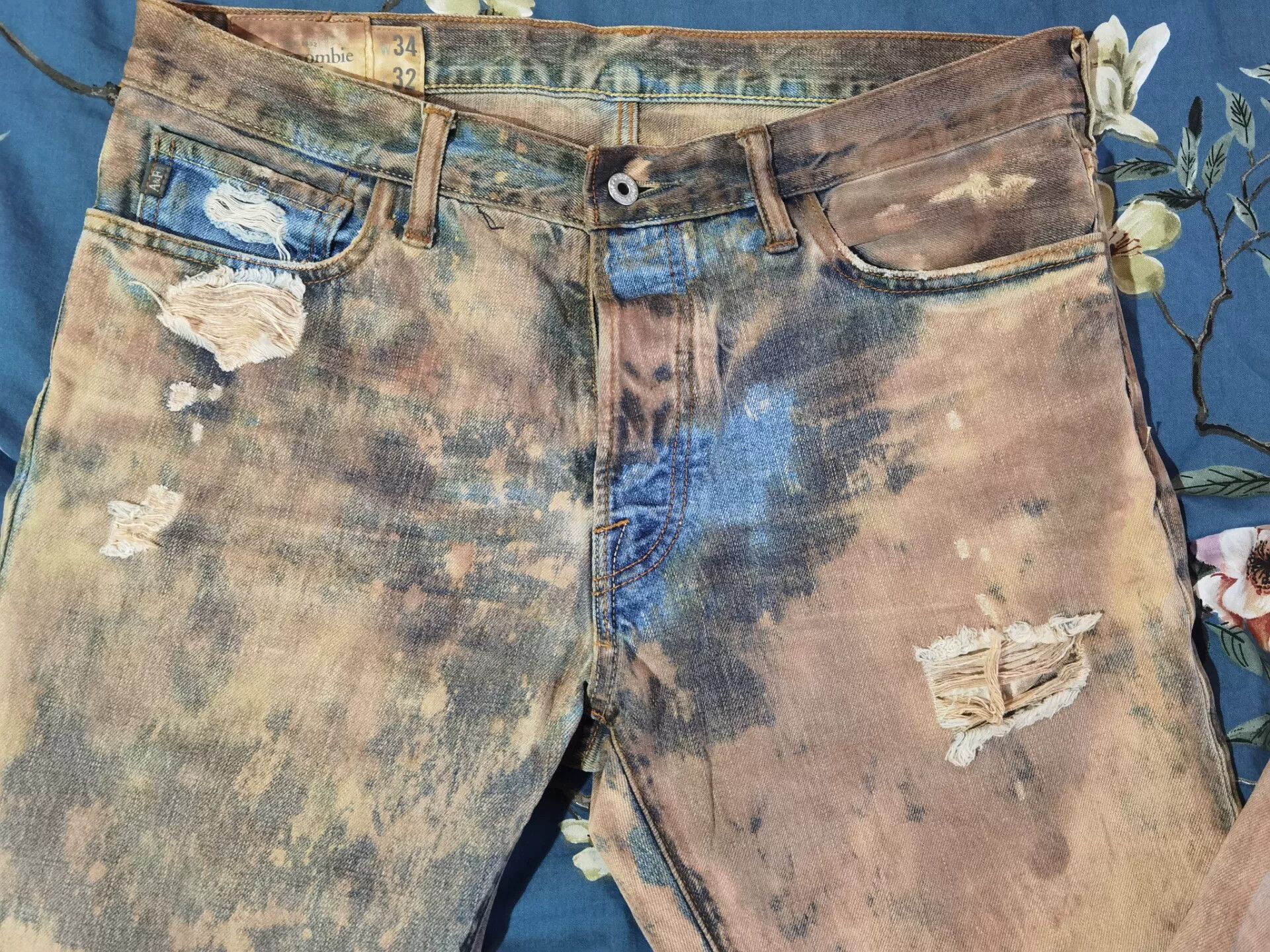 RRL Ralph Lauren Abercrombie Extreme Distressed Jeans Size US 30 / EU 46 - 2 Thumbnail