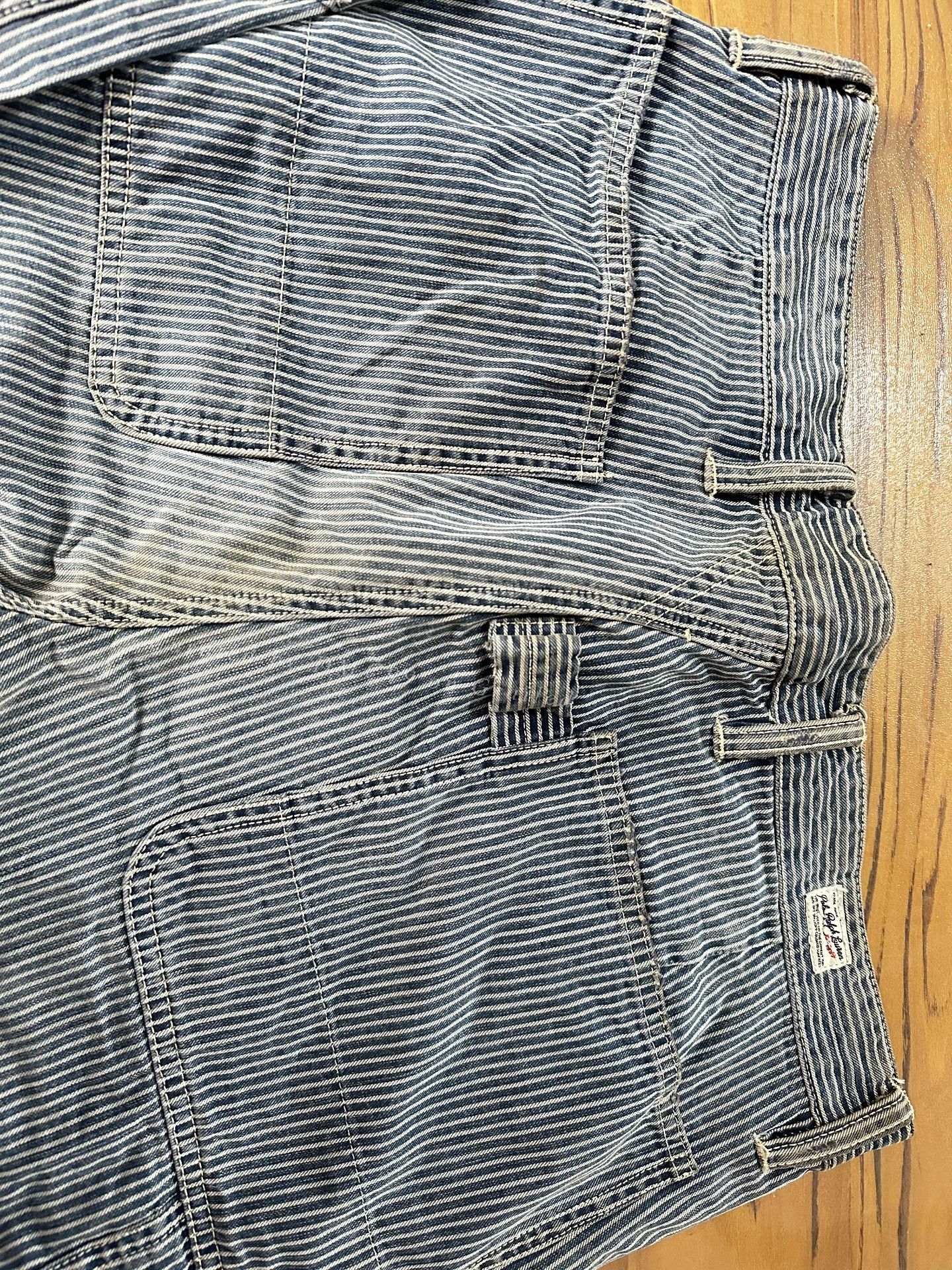 RRL Ralph Lauren RRL Vintage Blue White Striped Pants Size US 30 / EU 46 - 6 Thumbnail