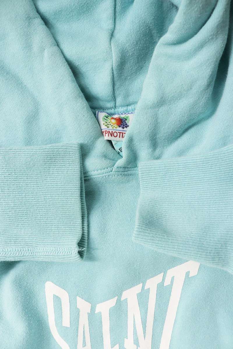 Saint Michael SAINT MICHAEL Logo Print Cotton Hoodie Light Blue Size XL Size US XL / EU 56 / 4 - 3 Thumbnail