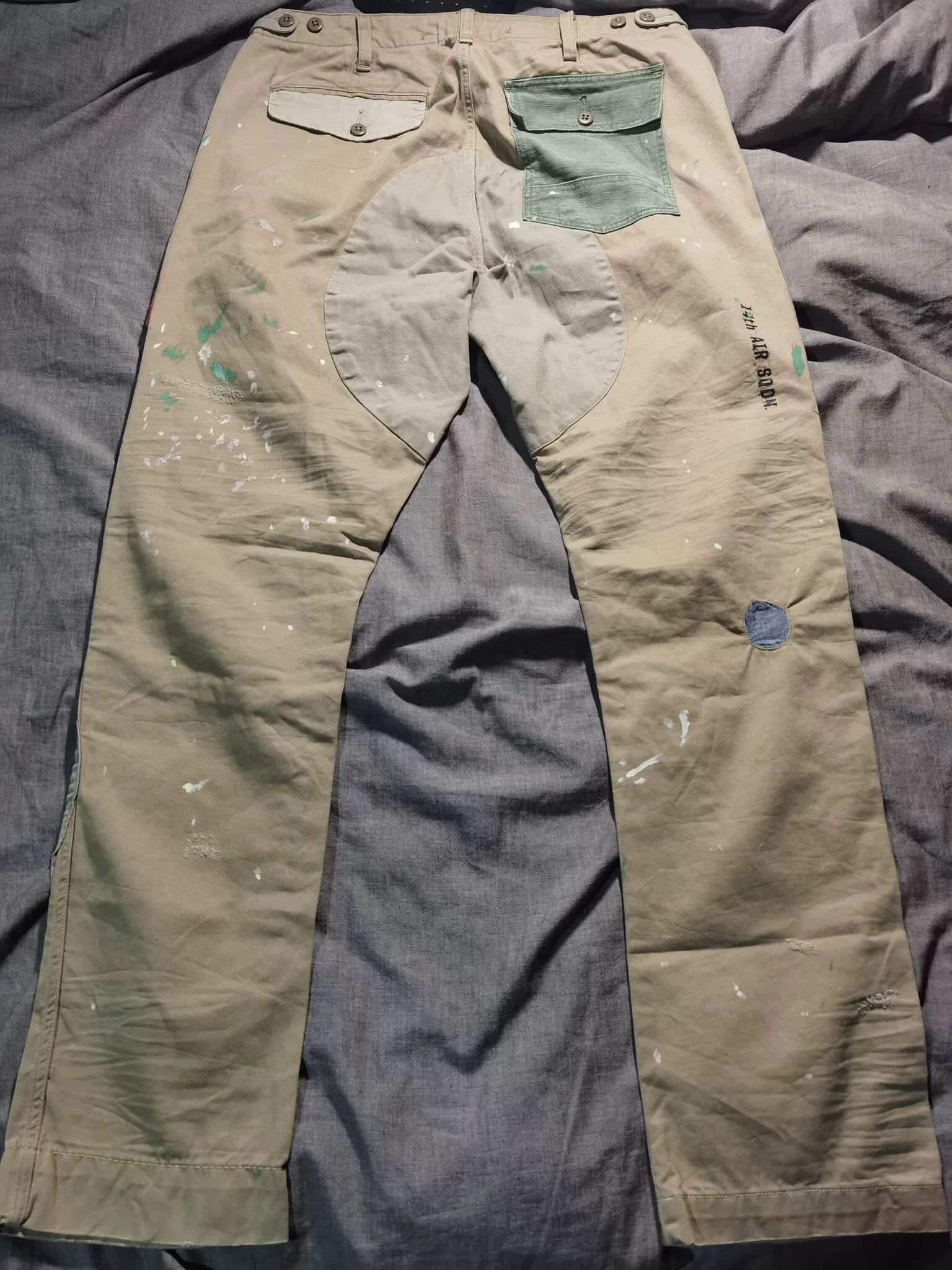 RRL Ralph Lauren Ralph Lauren Distressed Patch Sashiko Work Pants Size US 32 / EU 48 - 8 Thumbnail
