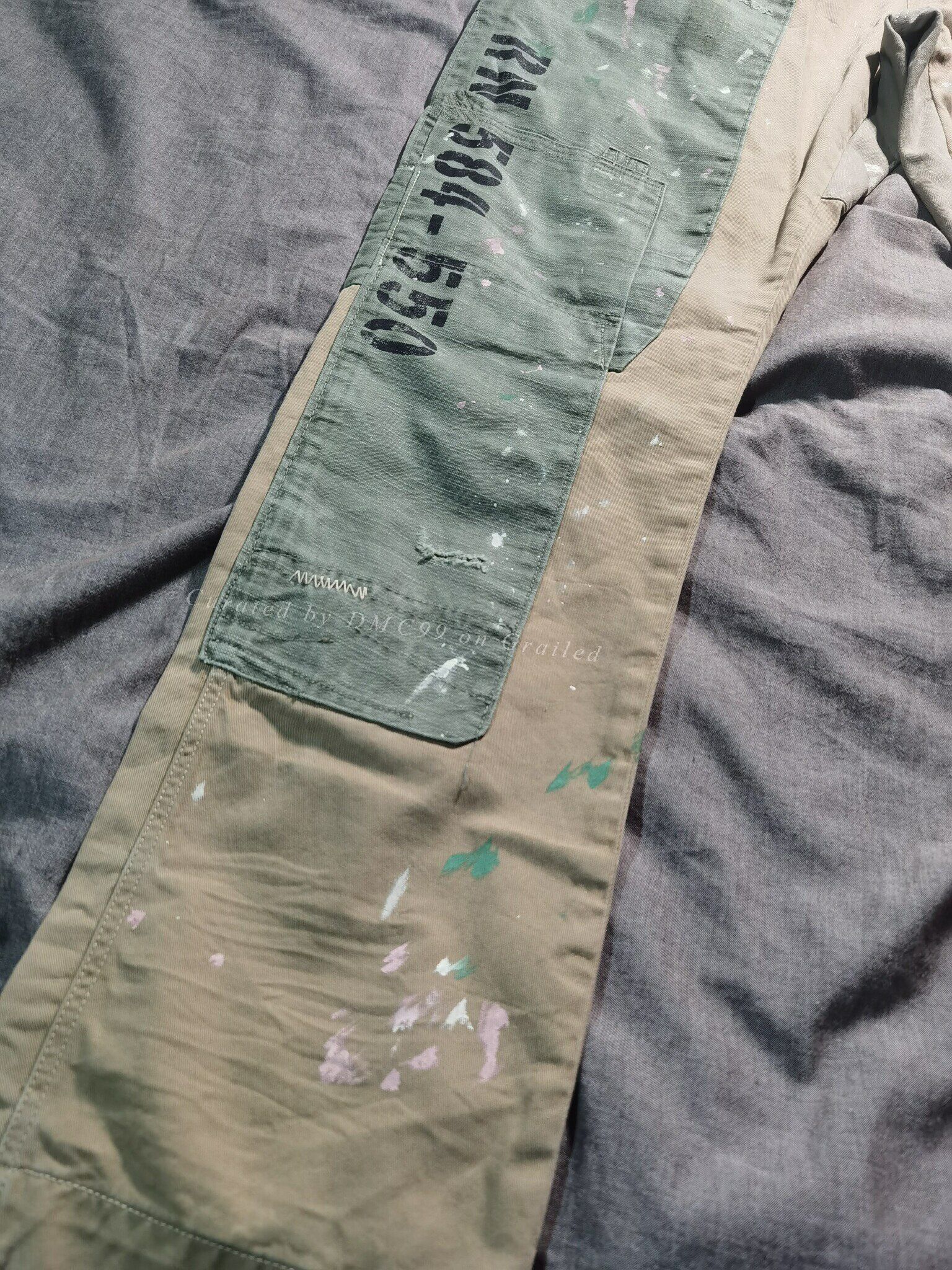 RRL Ralph Lauren Ralph Lauren Distressed Patch Sashiko Work Pants Size US 32 / EU 48 - 2 Thumbnail