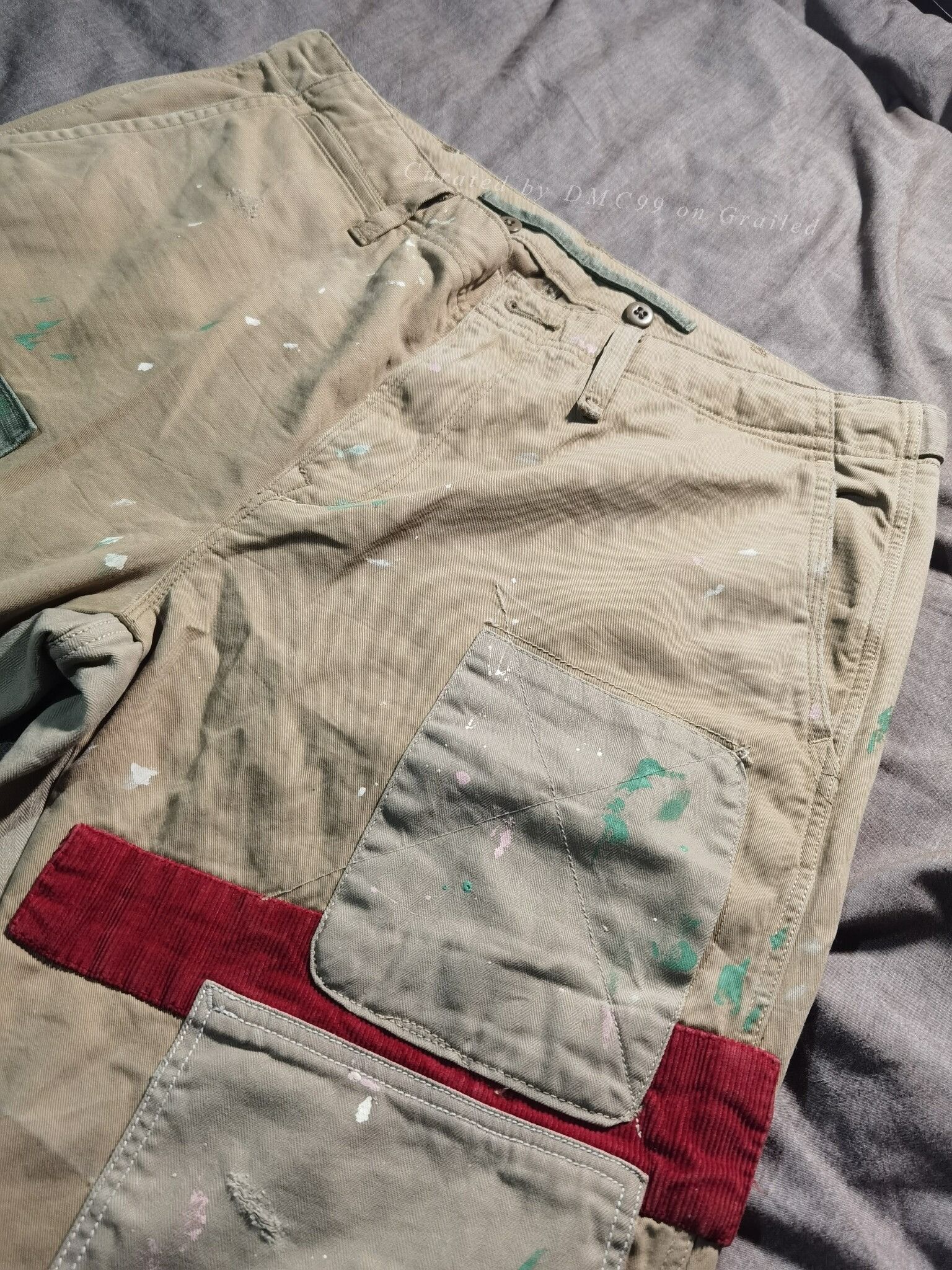RRL Ralph Lauren Ralph Lauren Distressed Patch Sashiko Work Pants Size US 32 / EU 48 - 10 Thumbnail