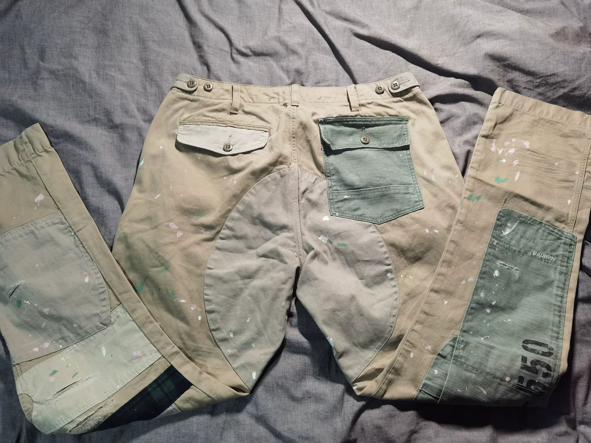 RRL Ralph Lauren Ralph Lauren Distressed Patch Sashiko Work Pants Size US 32 / EU 48 - 9 Thumbnail