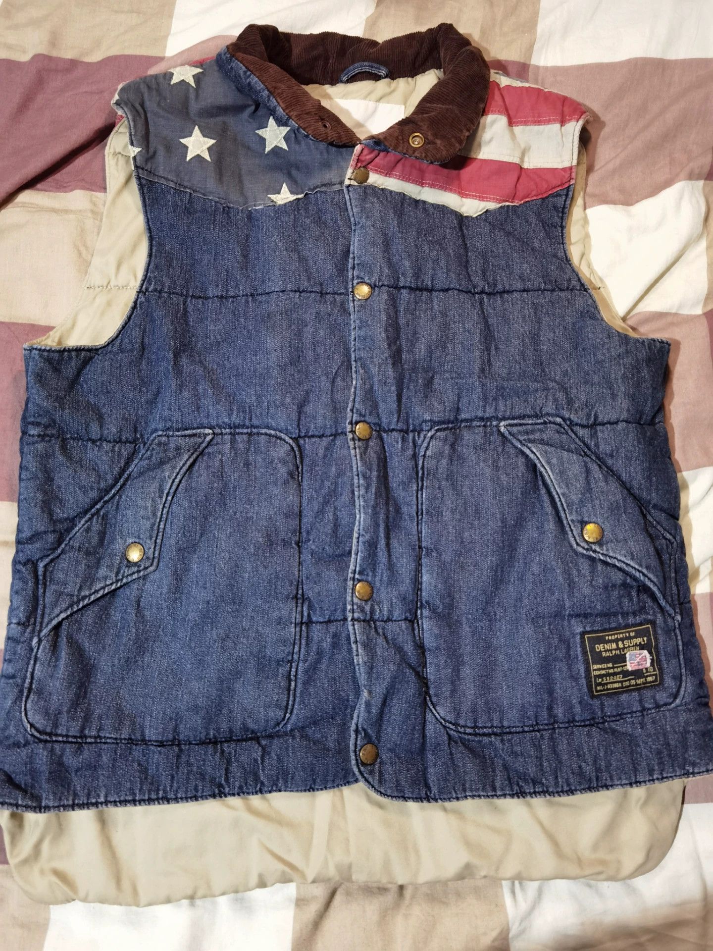 RRL Ralph Lauren RRL Ralph Lauren Denim Quilted Vest Size US M / EU 48-50 / 2 - 2 Thumbnail