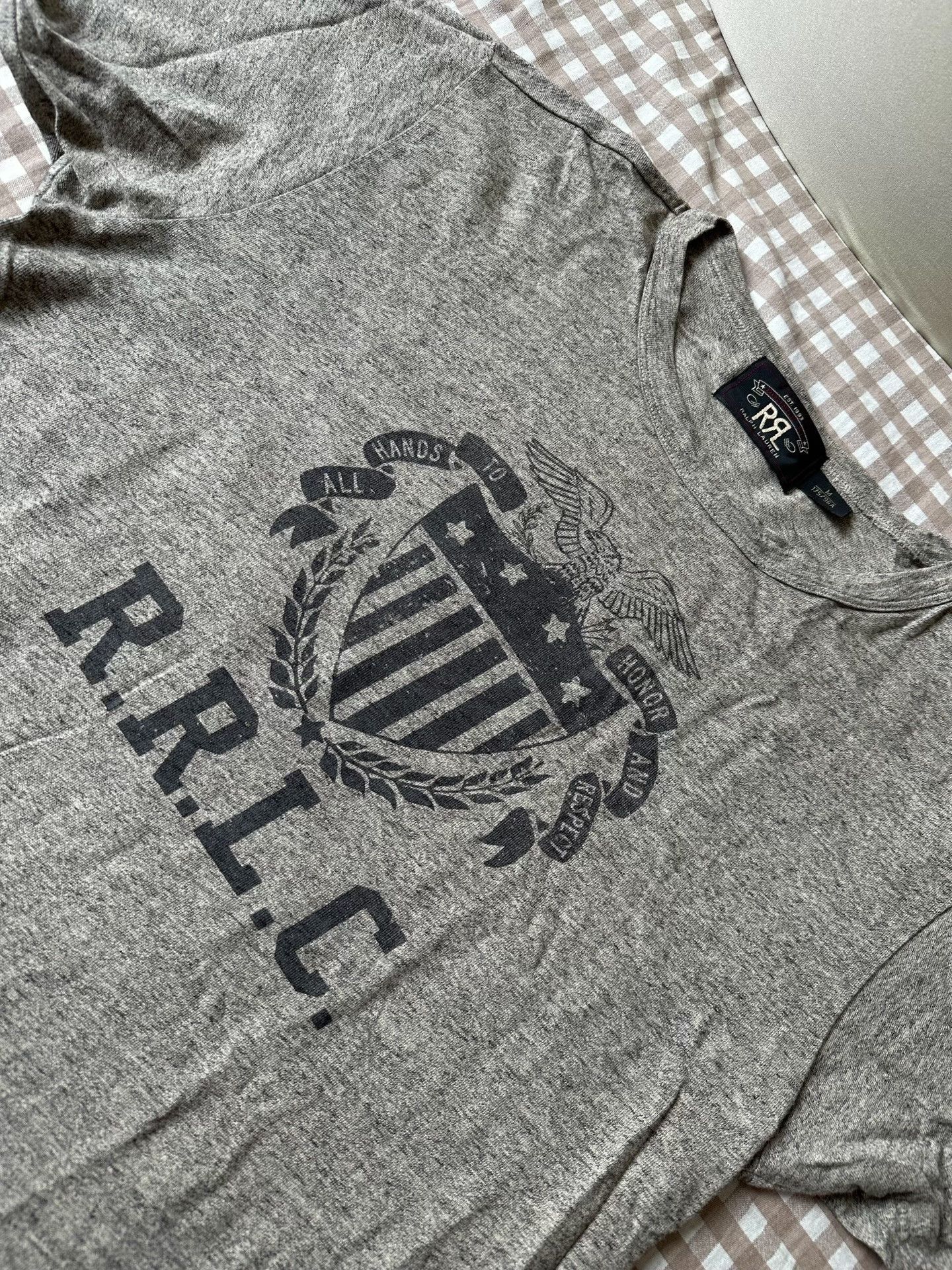 RRL Ralph Lauren RRL Eagle Logo Military Short-Sleeve Tee Size US M / EU 48-50 / 2 - 2 Thumbnail