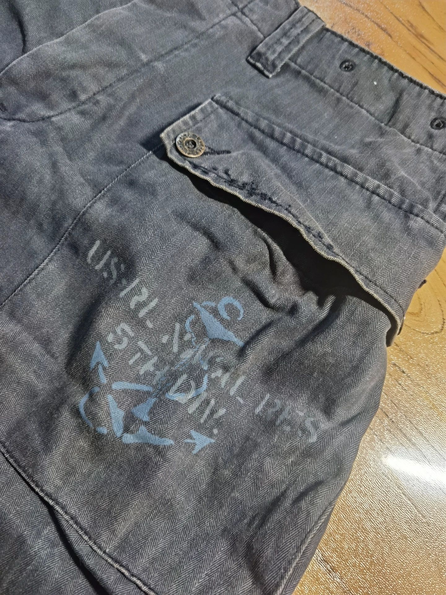 RRL Ralph Lauren RRL Ralph Lauren Vintage Distressed Blue Shorts Size US 30 / EU 46 - 2 Thumbnail