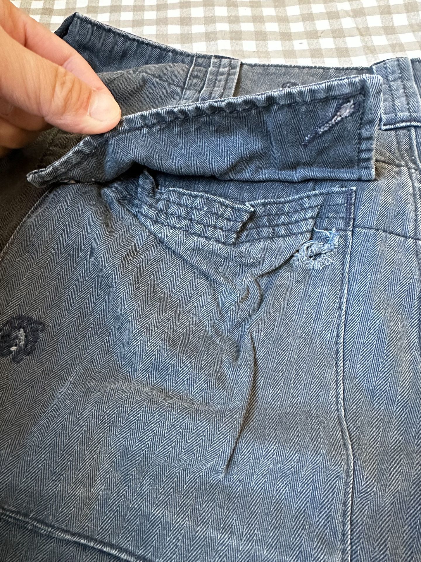 RRL Ralph Lauren RRL Ralph Lauren Vintage Distressed Blue Shorts Size US 30 / EU 46 - 9 Thumbnail