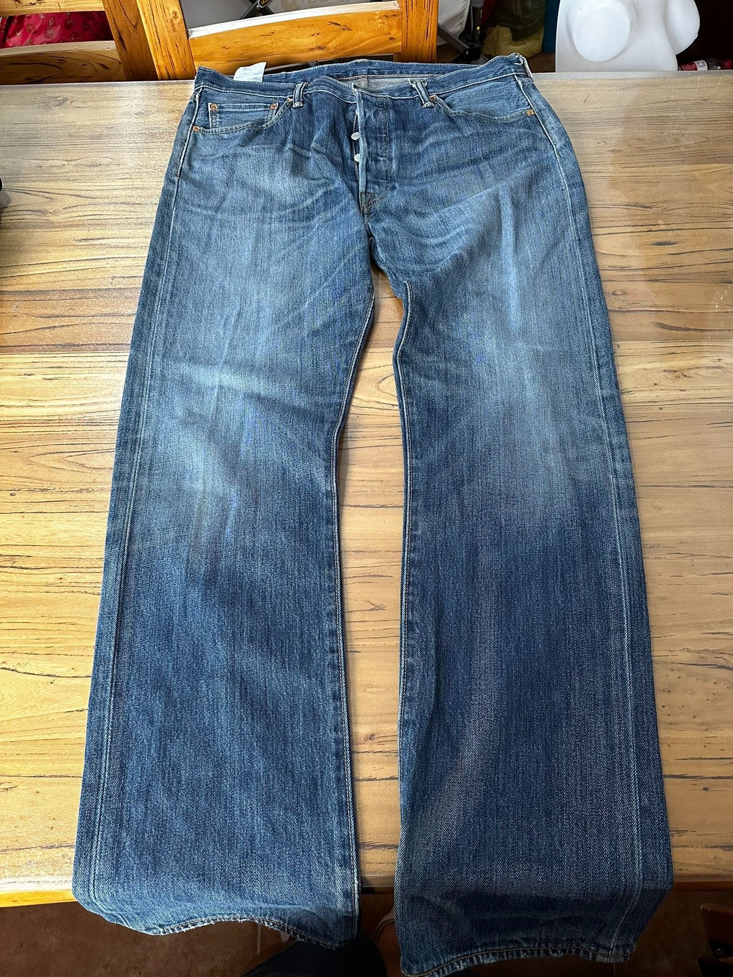 Levi's Levi's 501 Distressed Washed Jeans Size US 36 / EU 52 - 2 Thumbnail