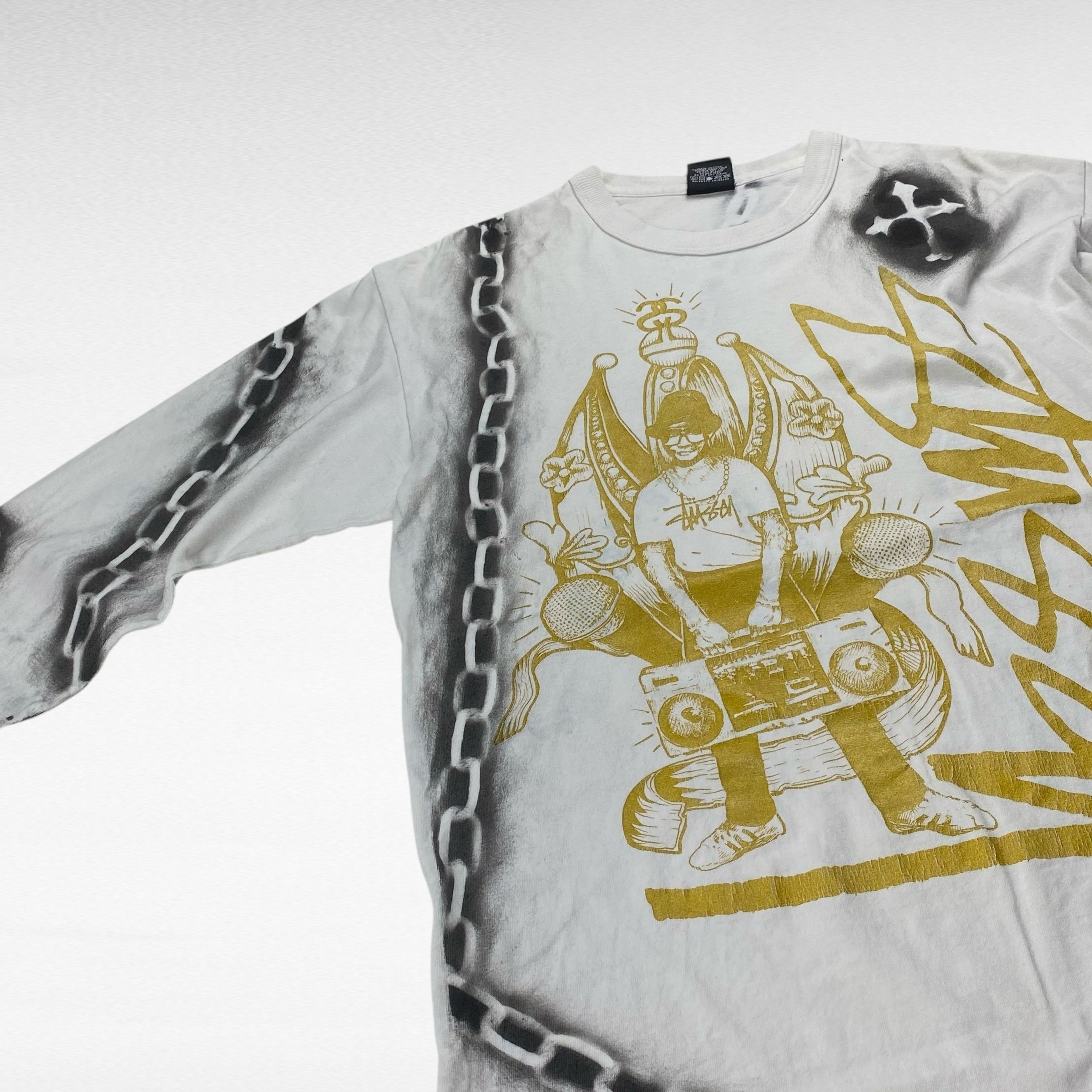 Stussy Stussy x RAN DMC Long Sleeve T-Shirt White Size M Size US M / EU 48-50 / 2 - 5 Thumbnail