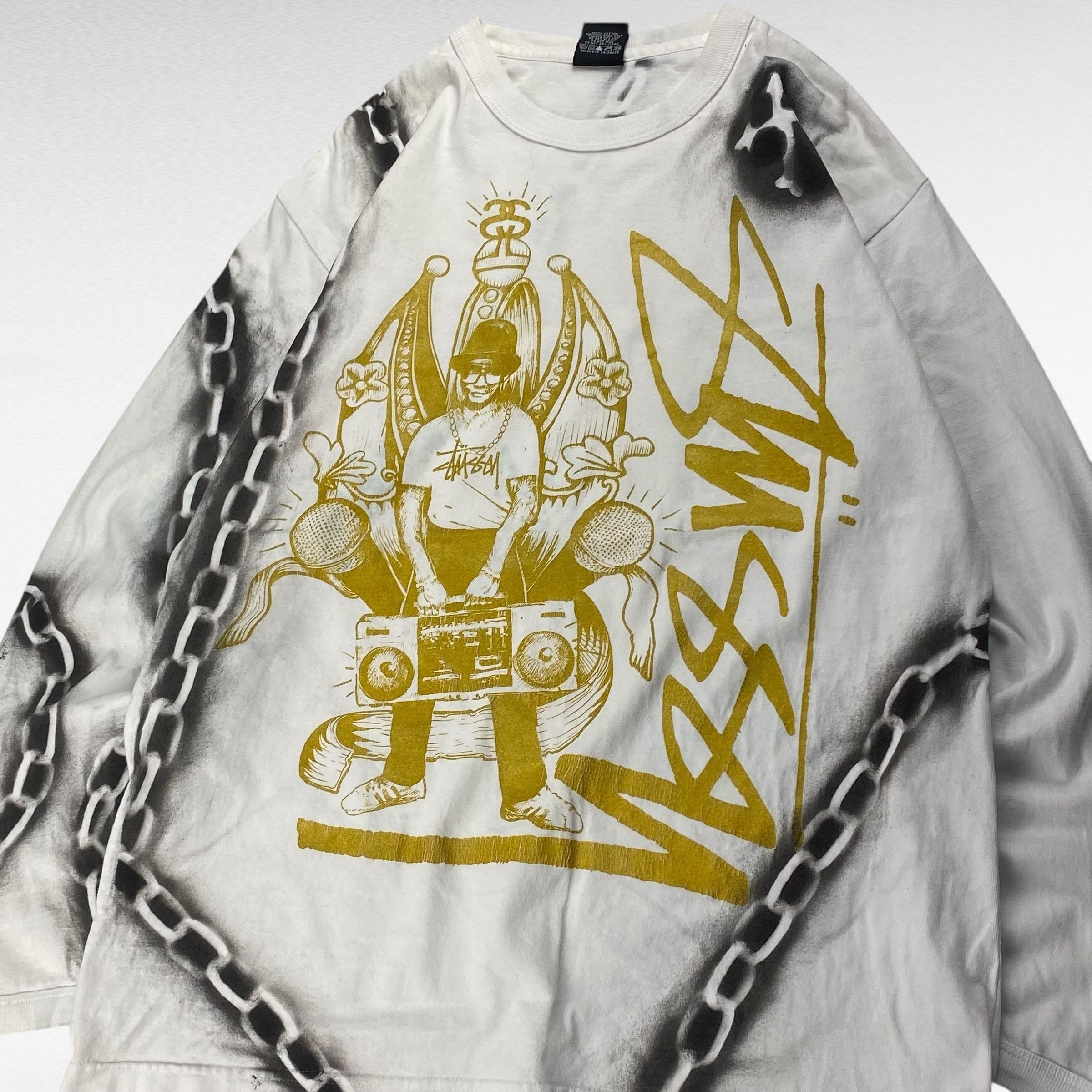 Stussy Stussy x RAN DMC Long Sleeve T-Shirt White Size M Size US M / EU 48-50 / 2 - 4 Thumbnail