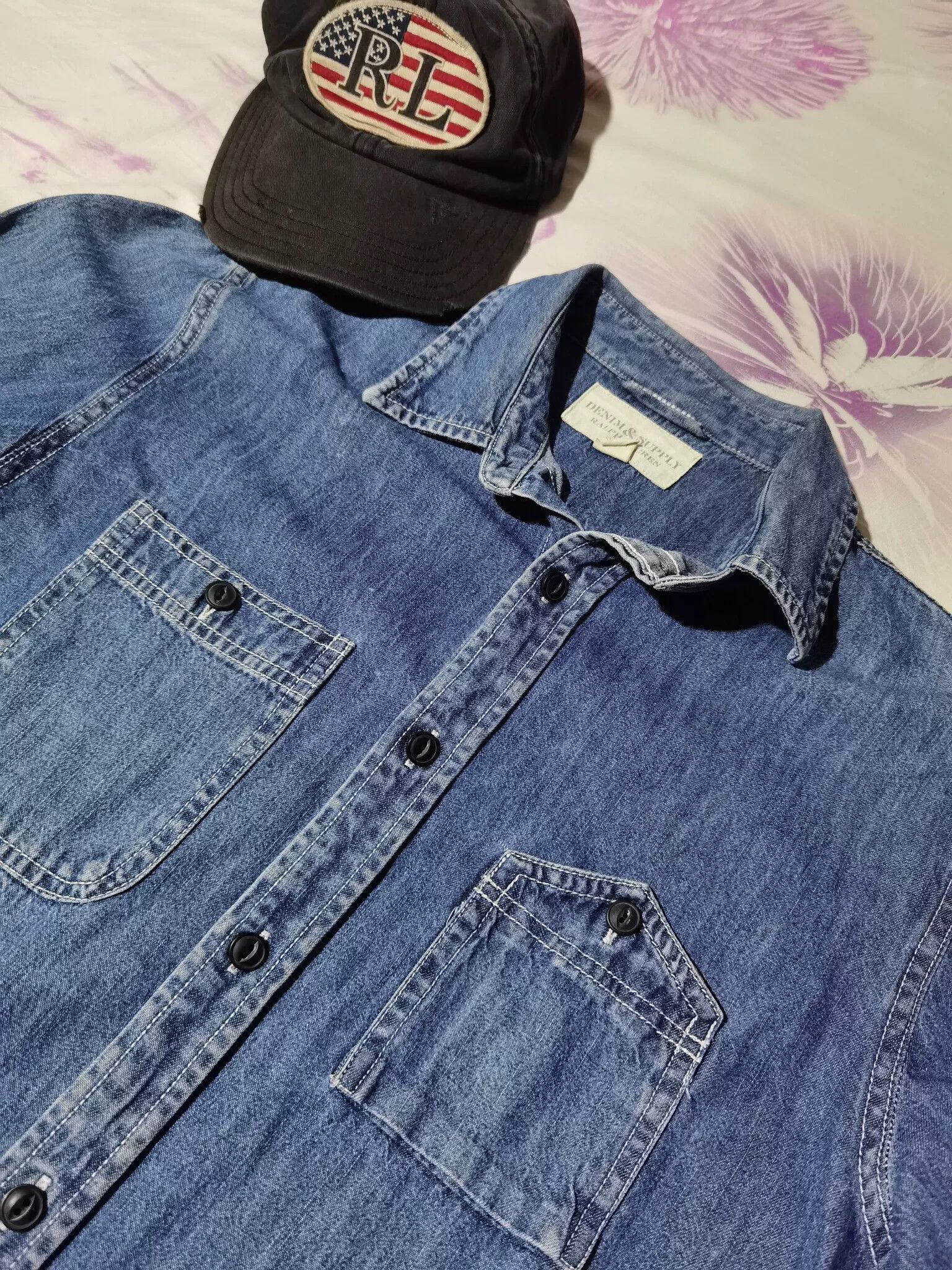 RRL Ralph Lauren Ralph Lauren RRL Distressed Denim Shirt Jacket Size US M / EU 48-50 / 2 - 3 Thumbnail
