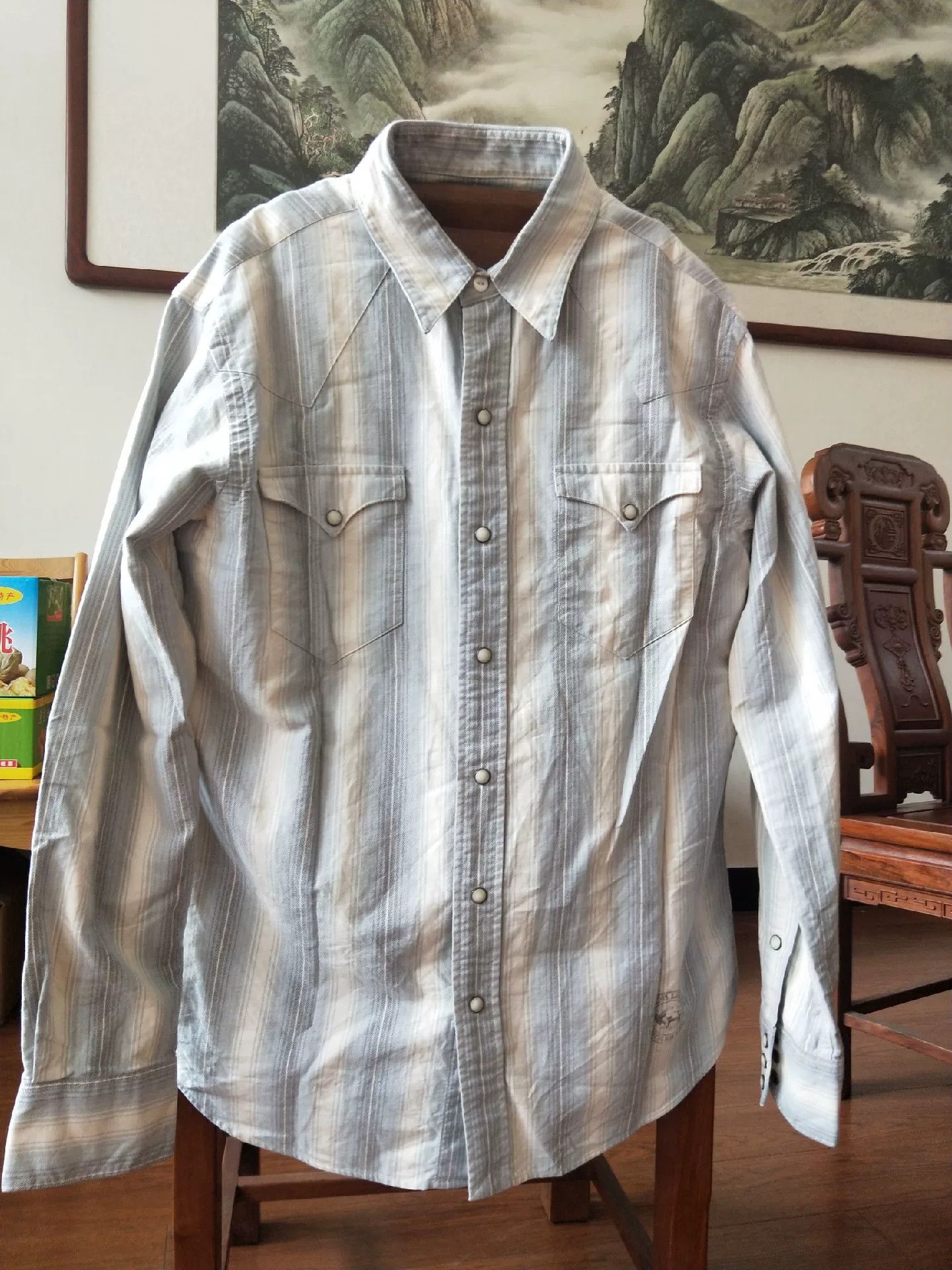RRL Ralph Lauren RRL Vintage Western Striped Shirt Size US M / EU 48-50 / 2 - 4 Thumbnail