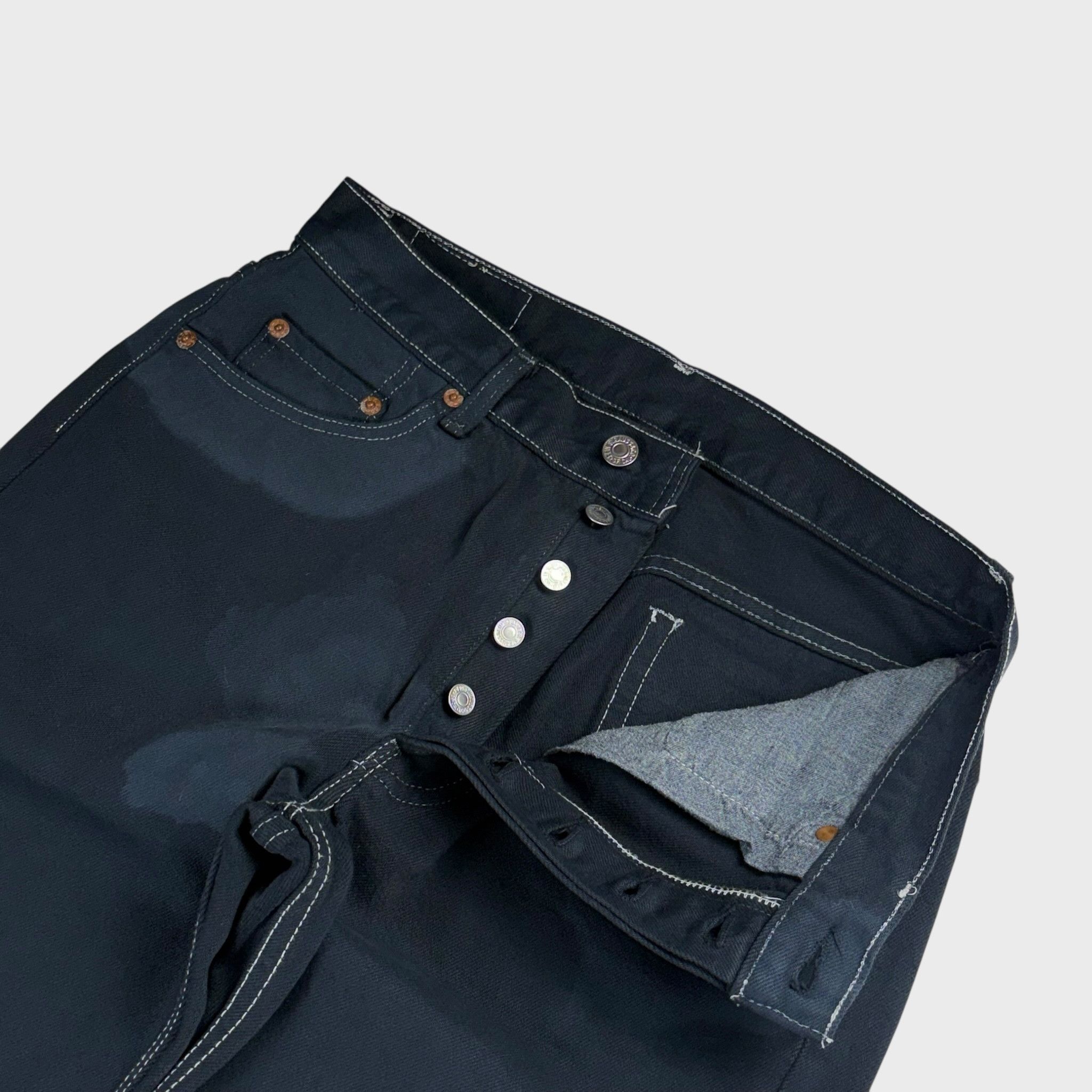 Levi's Levi's 501XX Black Denim Pants 00s USA Size W30xL30 Size US 30 / EU 46 - 3 Thumbnail