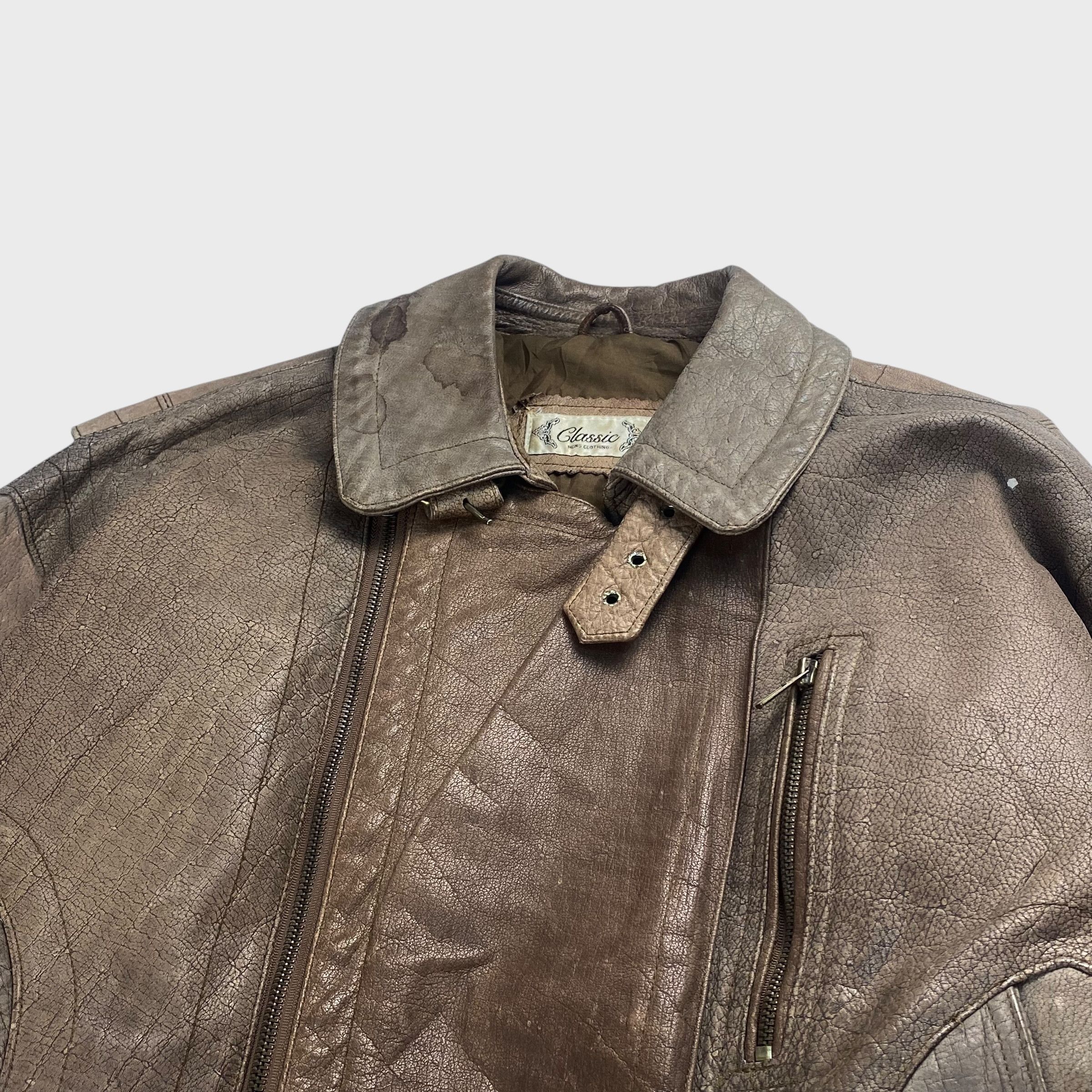Vintage Classic Leather Jacket Size XL Size US XL / EU 56 / 4 - 5 Thumbnail